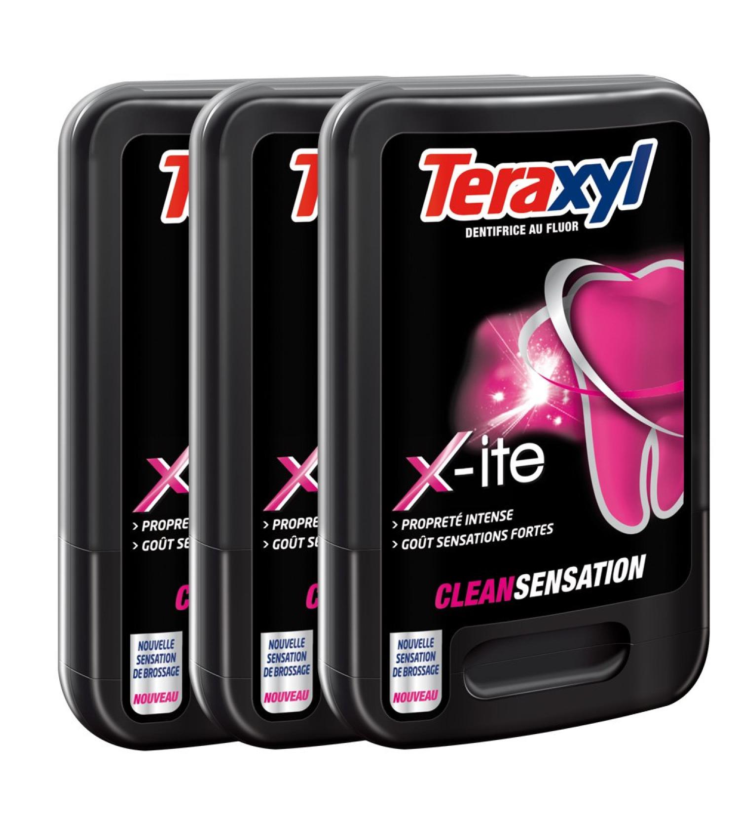 Teraxyl X-ite Clean Sensation Toothpaste Pack of 3