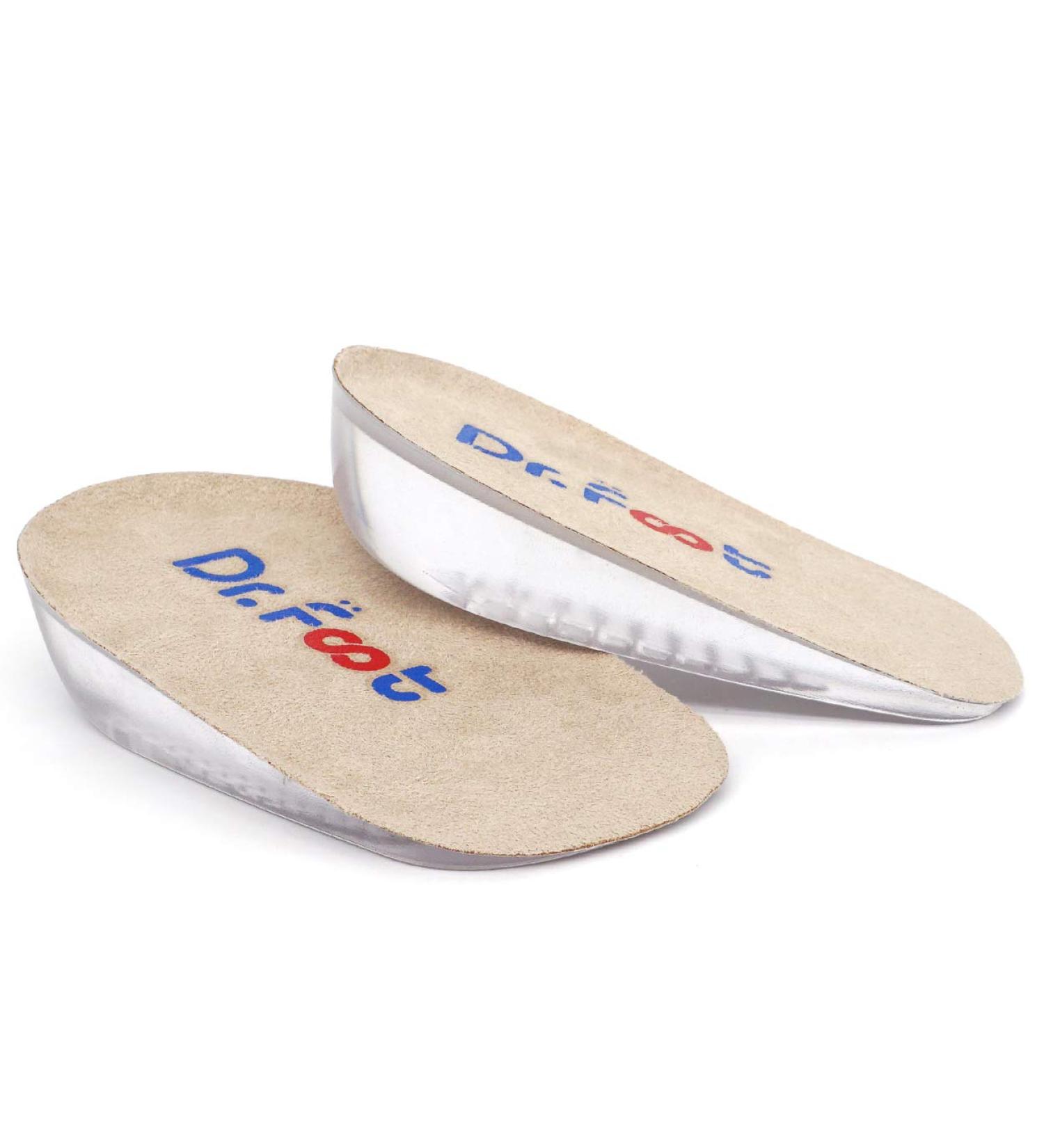 Dr.Foot Height Increase Insoles | Heel Cushion & Lift Inserts for Leg Length Discrepancies | Small Size (1) | Beige - Buy Online on GoSupps.com
