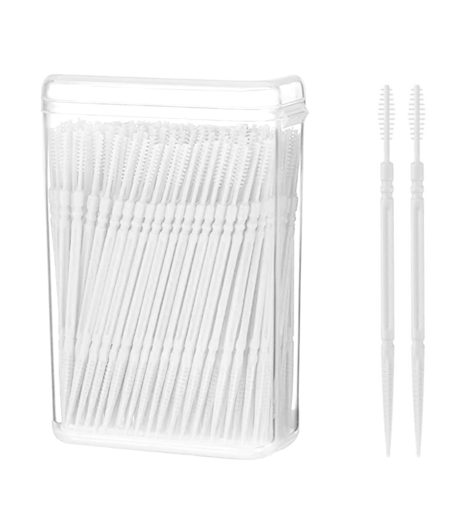 200 Soft Silicone Interdental Brushes & Toothpicks for On-the-Go Dental Care | White Room Brush - Buy Online on GoSupps.com