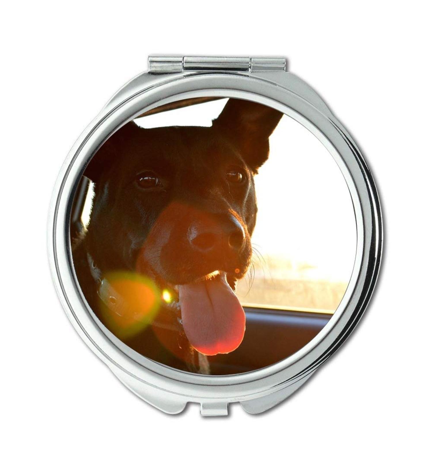 YENDOSTEEN Mirror makeup mirror Animal Dog Mammal Pet Domestic Cute Tongue Face pocket mirror portable mirror - Buy Online on GoSupps.com