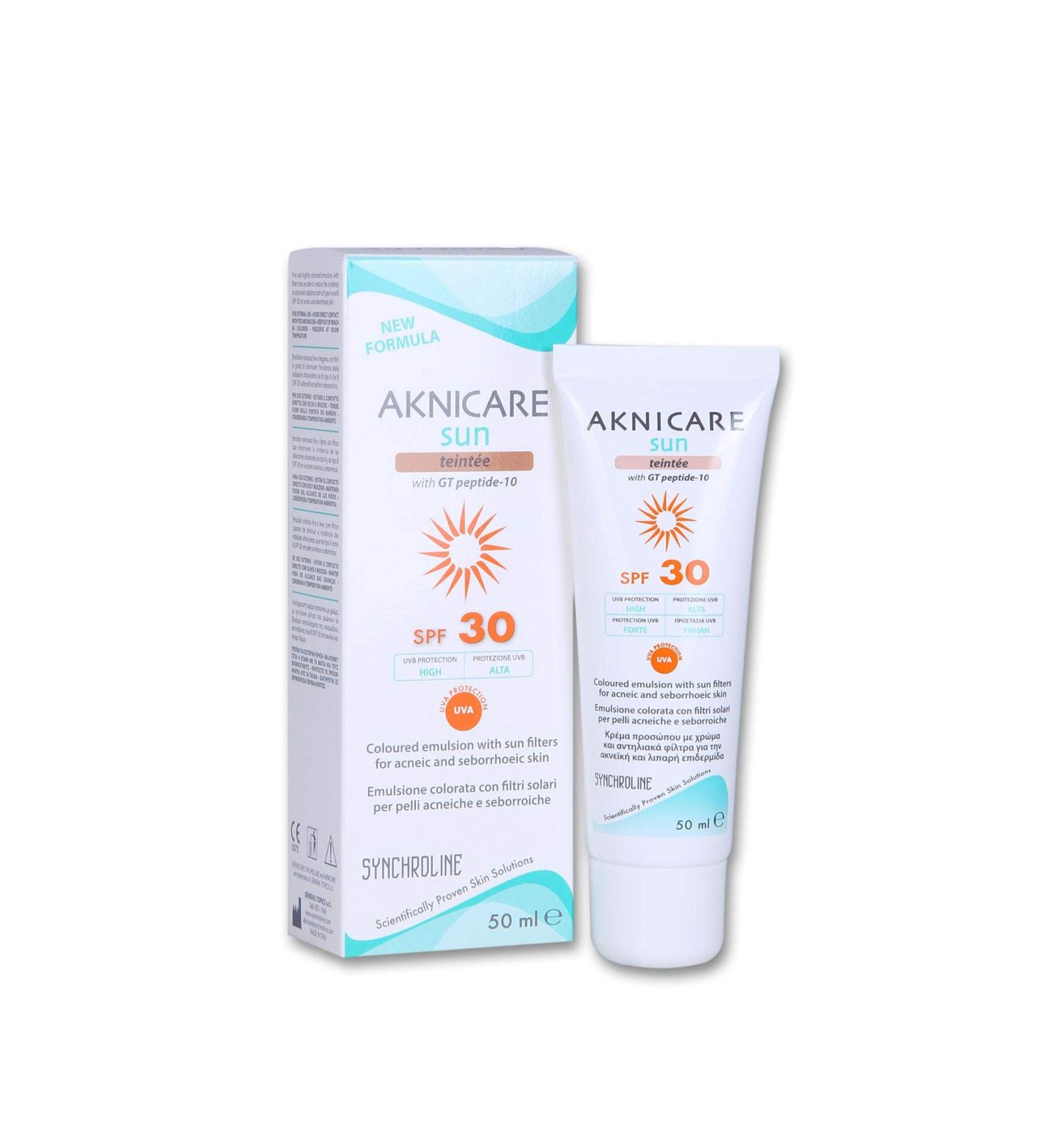 SYNCHROLINE AKNICARE SUN TEINTEE FACE SPF 30 50 ml by Synchroline