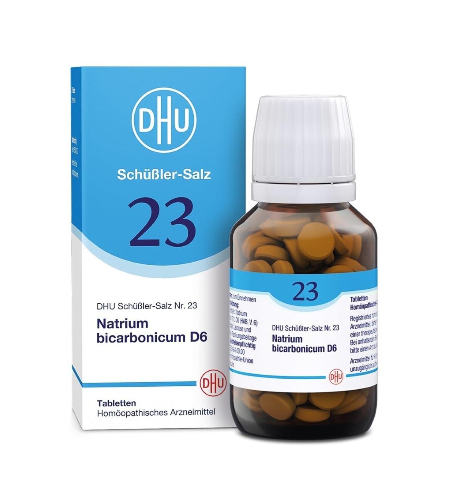 DHU Sch ßler-Salz No. 23 Natrium Bicarbonicum D6-The mineral salt of the acid-base household-the original-environmentally friendly in the medicinal glass 200 St. tablets