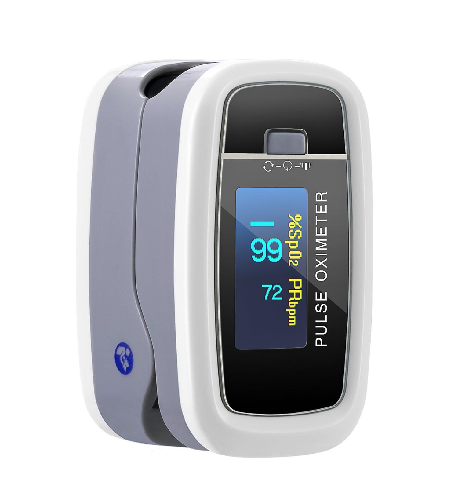 Ansta Pulse Oximeter Fingertip - Blood Oxygen & Heart Rate Monitor with 2-Color OLED Screen | Fast Accurate Readings International Shipping - Buy Online on GoSupps.com