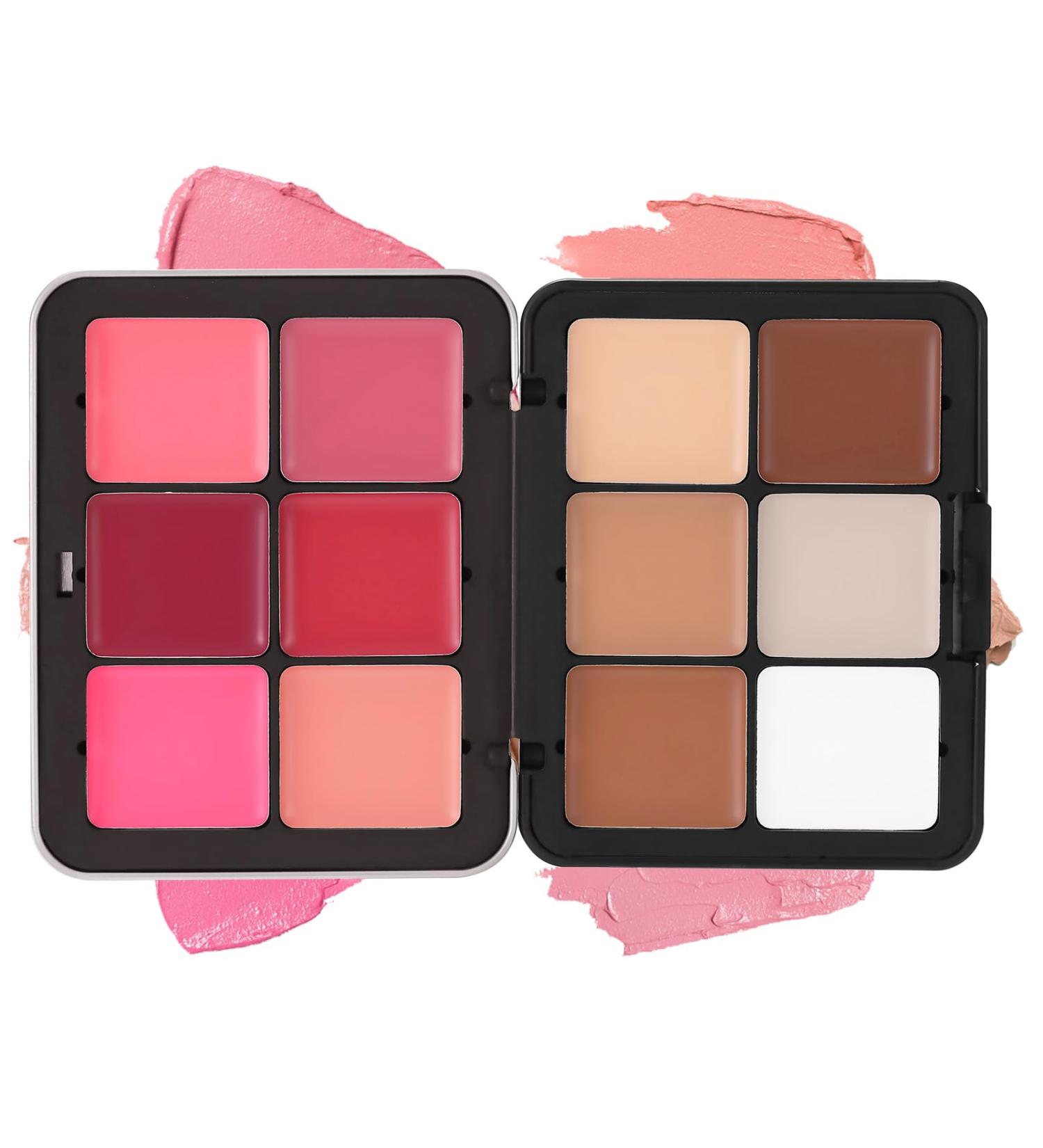 Horuili Concealer Palette 12 Colors Blush Palette Full Coverage Makeup Palette Waterproof Concealer Palette Long Lasting Blush Concealer Palette - Buy Online on GoSupps.com