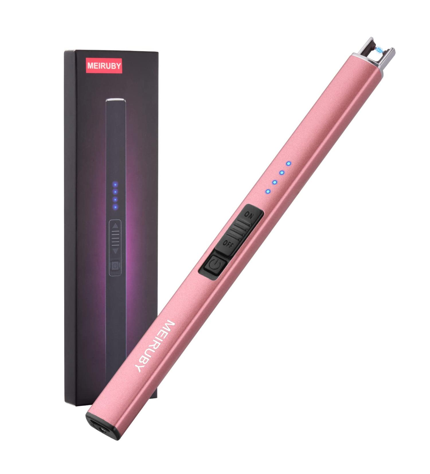 MEIRUBY Lighter Electric Lighter Candle Lighter Rechargeable USB Lighter Arc Lighters for Candle Camping Family Use Rose Gold - Buy Online on GoSupps.com