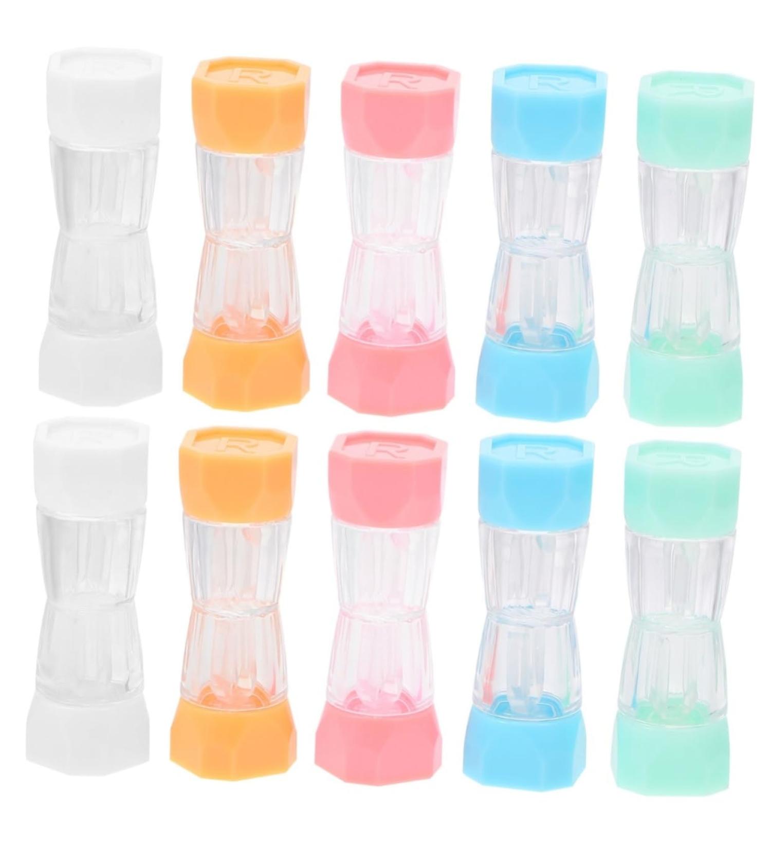 Partykindom 10-Piece Contact Lens Container Set | Travel Accessories & Camping Utensils | Durable Storage Case | Medical-Grade Colors - Buy Online on GoSupps.com