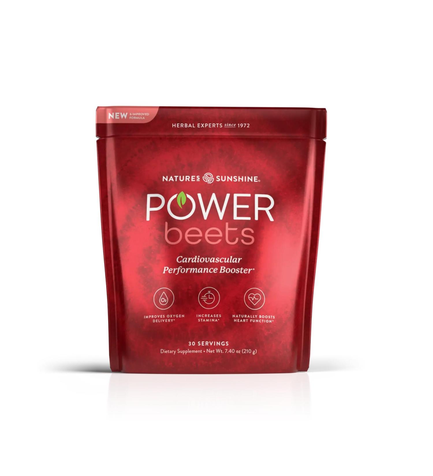 Nature's Sunshine Power Beets Patented Nutrient Blend of Beet Root Powder and Nutrients to Promote Performance Mental Clarity & Vitality Non-GMO Soy & Gluten Free Power Pouch - Buy Online on GoSupps.com