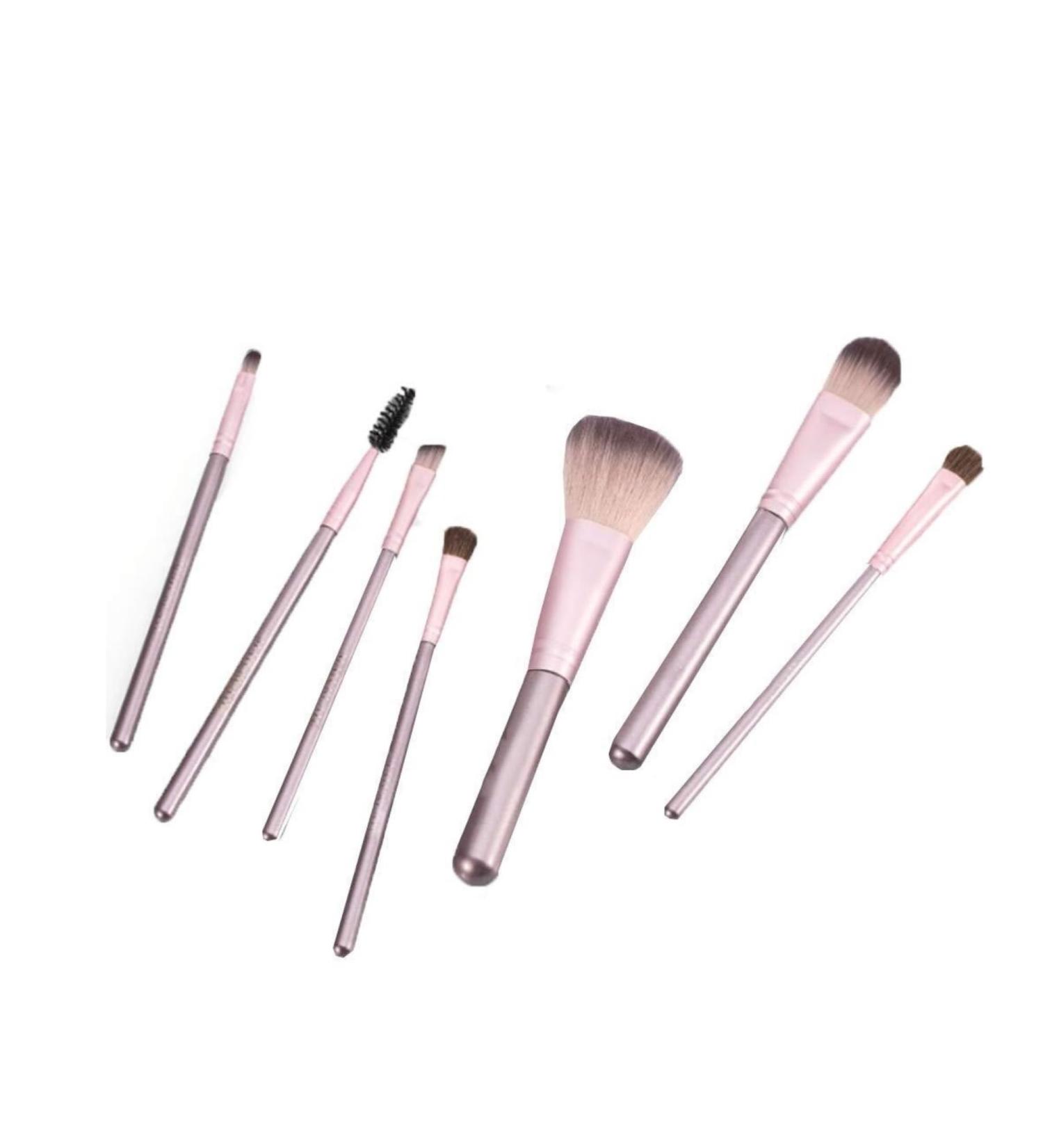 Makeup Brush 7 Non-stimulating Synthetic Fibers Comfortable Touch With Cosmetic Bag Brush Sets - Buy Online on GoSupps.com