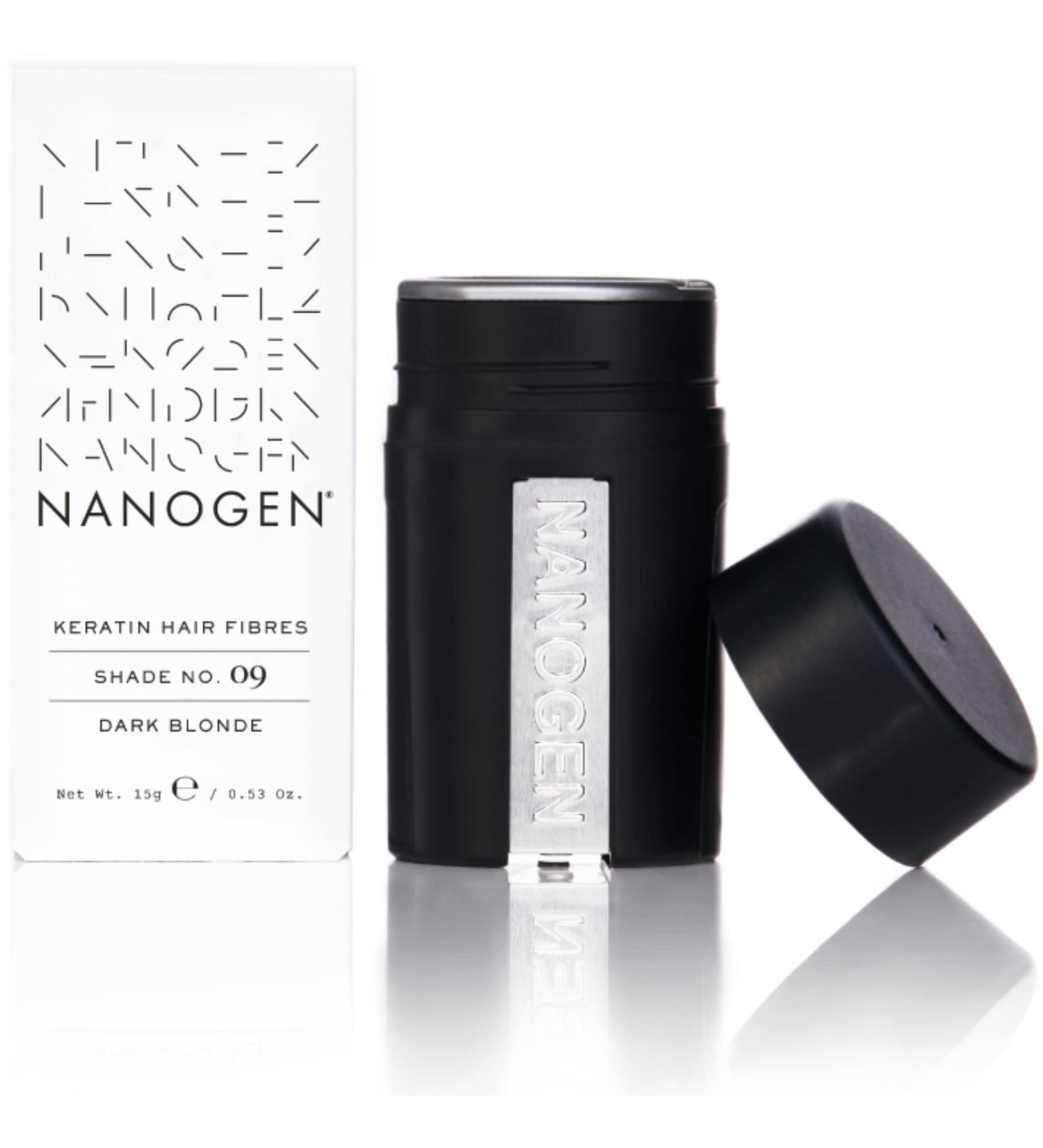 Nanogen Hair Fibres Dark Blonde 15g - Instantly Conceals Thinning Hair - Pack of 1 - Buy Online on GoSupps.com