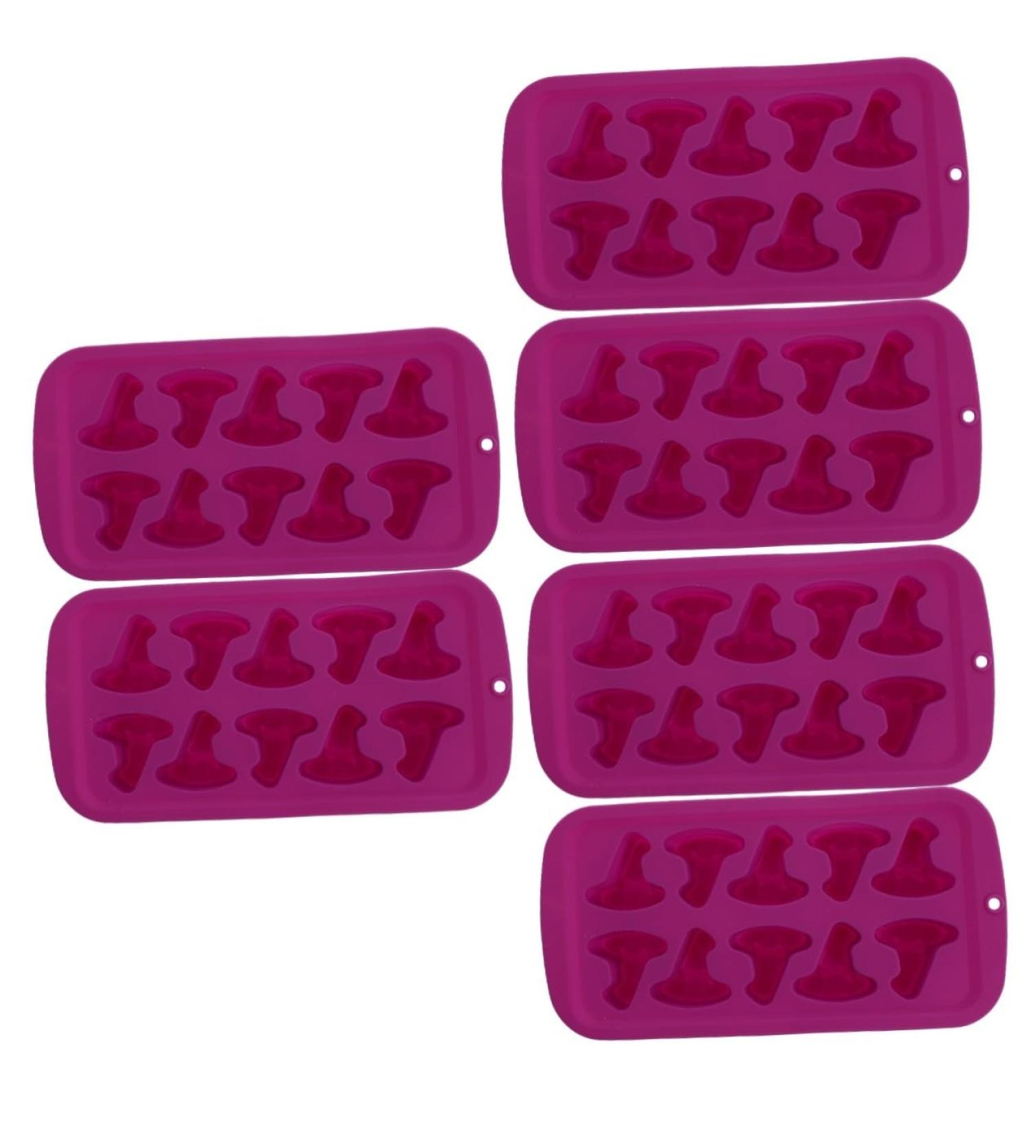 HOMSFOU 6 Pcs Silicone Chocolate Mold Silicone Baking Halloween Fondant Halloween Chocolate Polymer Clay Molds Jelly Molds Desserts Molds Bath Purple Silica Gel Tool Multifunction 21X11X2CMx3pcs Purplex3pcs - Buy Online on GoSupps.com