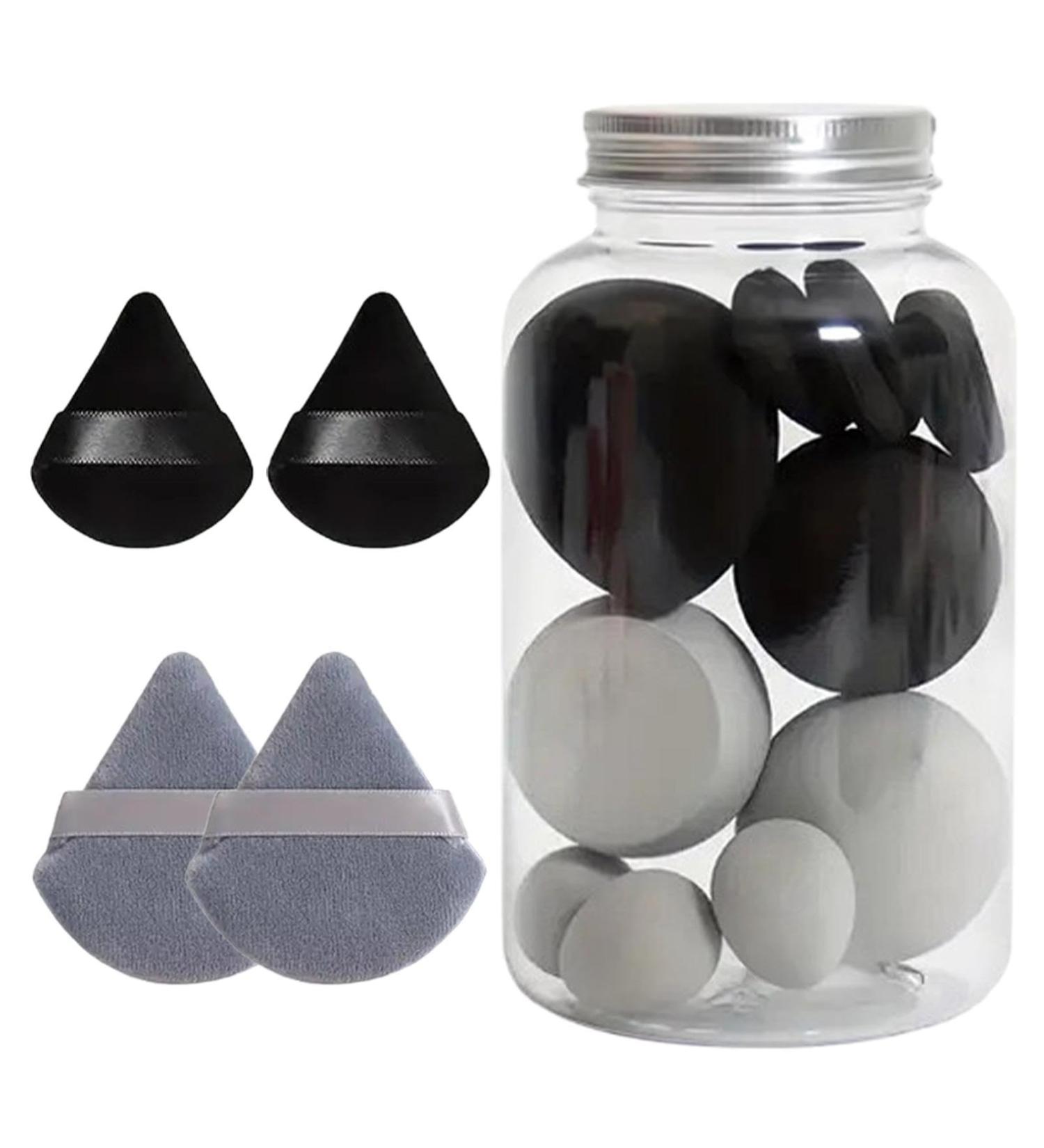 Make Up Sponges - 14 Soft Makeup Sponge | Beauty Egg Sponge | Powder Puff Long Lasting Beauty Sponge | Cosmetic Powder Puff Wet & Dry Makeup Sponge Set Use for Women Girlfriend Mother Wife Black - Buy Online on GoSupps.com