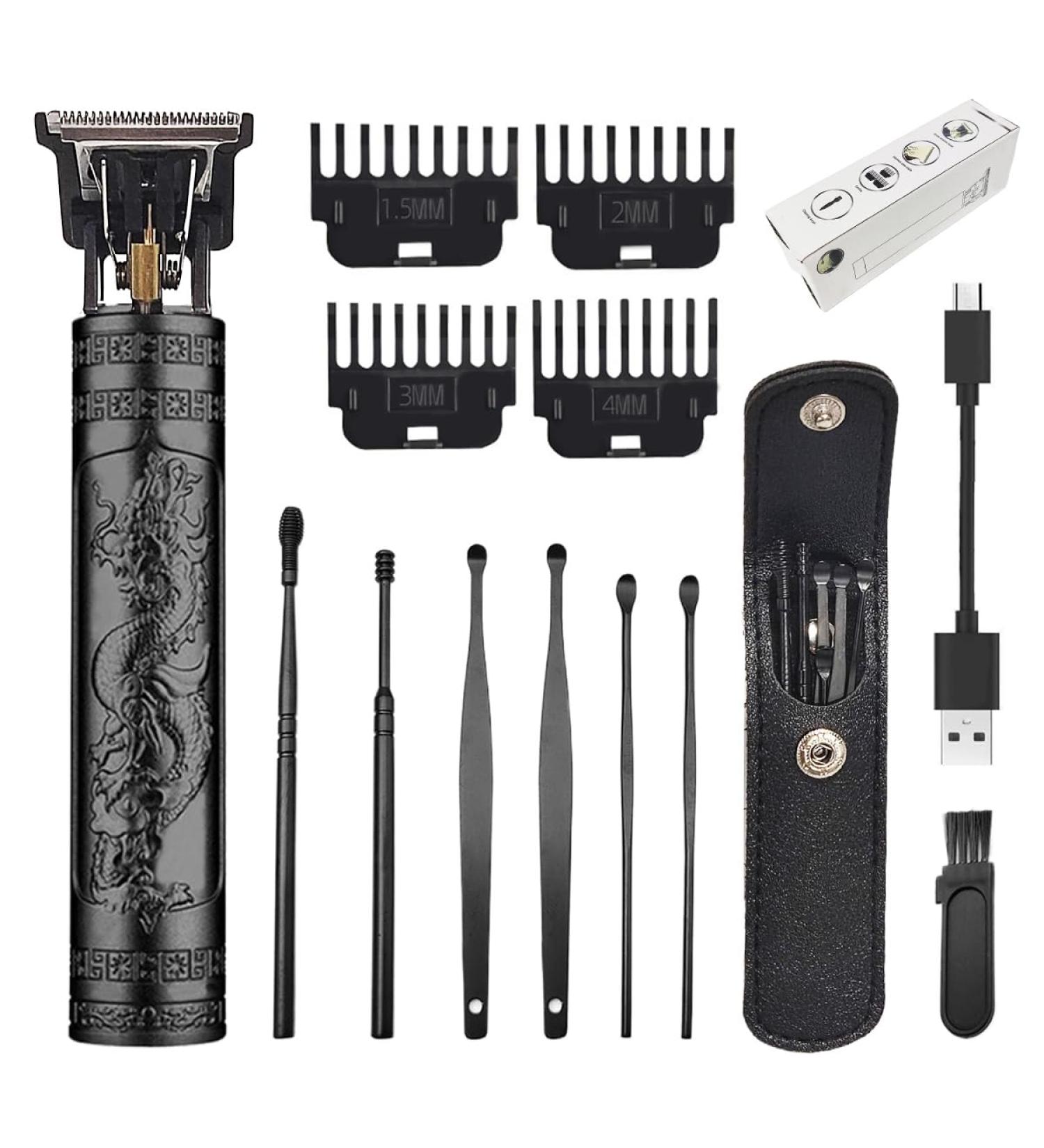 Buy Cordless Hair Clippers for Men - Travel-Friendly Rechargeable Hair Trimmer with 6 Earpicks - Best Hair Clipping & Sculpting Tool in Black - Buy Online on GoSupps.com