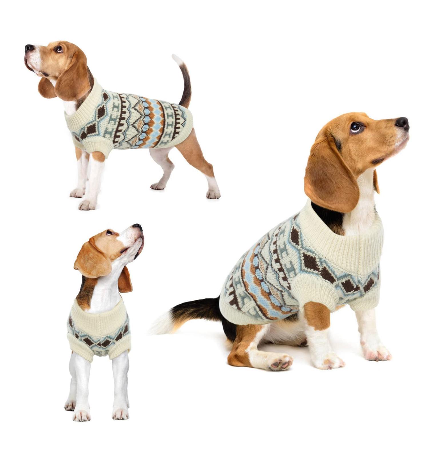 Hjumarayan Boho Dog Sweater - Comfortable Thick Christmas Sweater for Medium & XL French Bulldogs - Stylish Pet Apparel for All Sizes - Buy Online on GoSupps.com