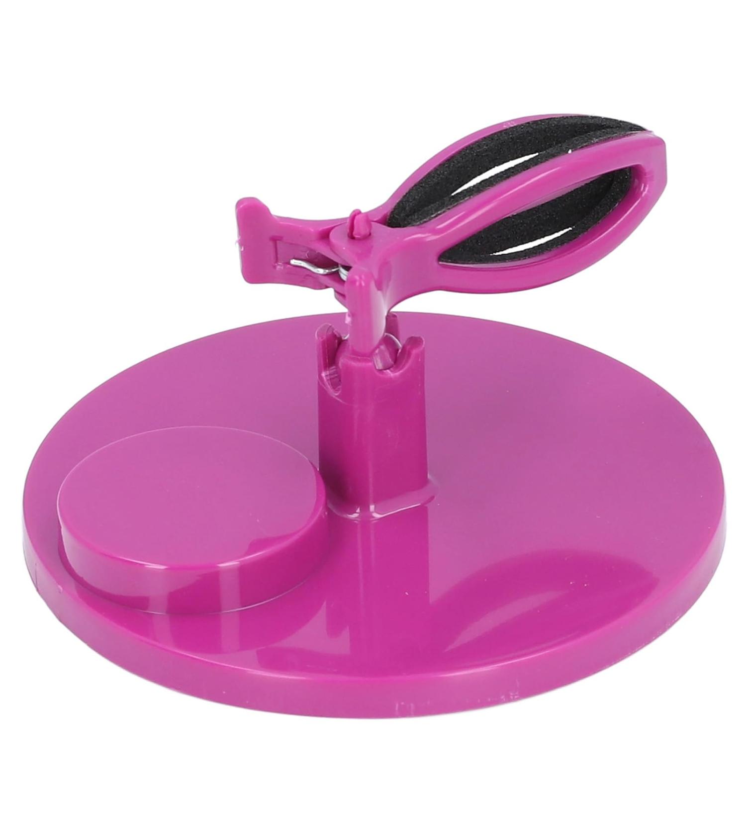 Sonew Anti Spill Nail Polish Bottle Holder Handsfree Adjustable Angle Nail Polish Bottle Clamp Nail Art Tool for Home Salon (Purple) - Buy Online on GoSupps.com