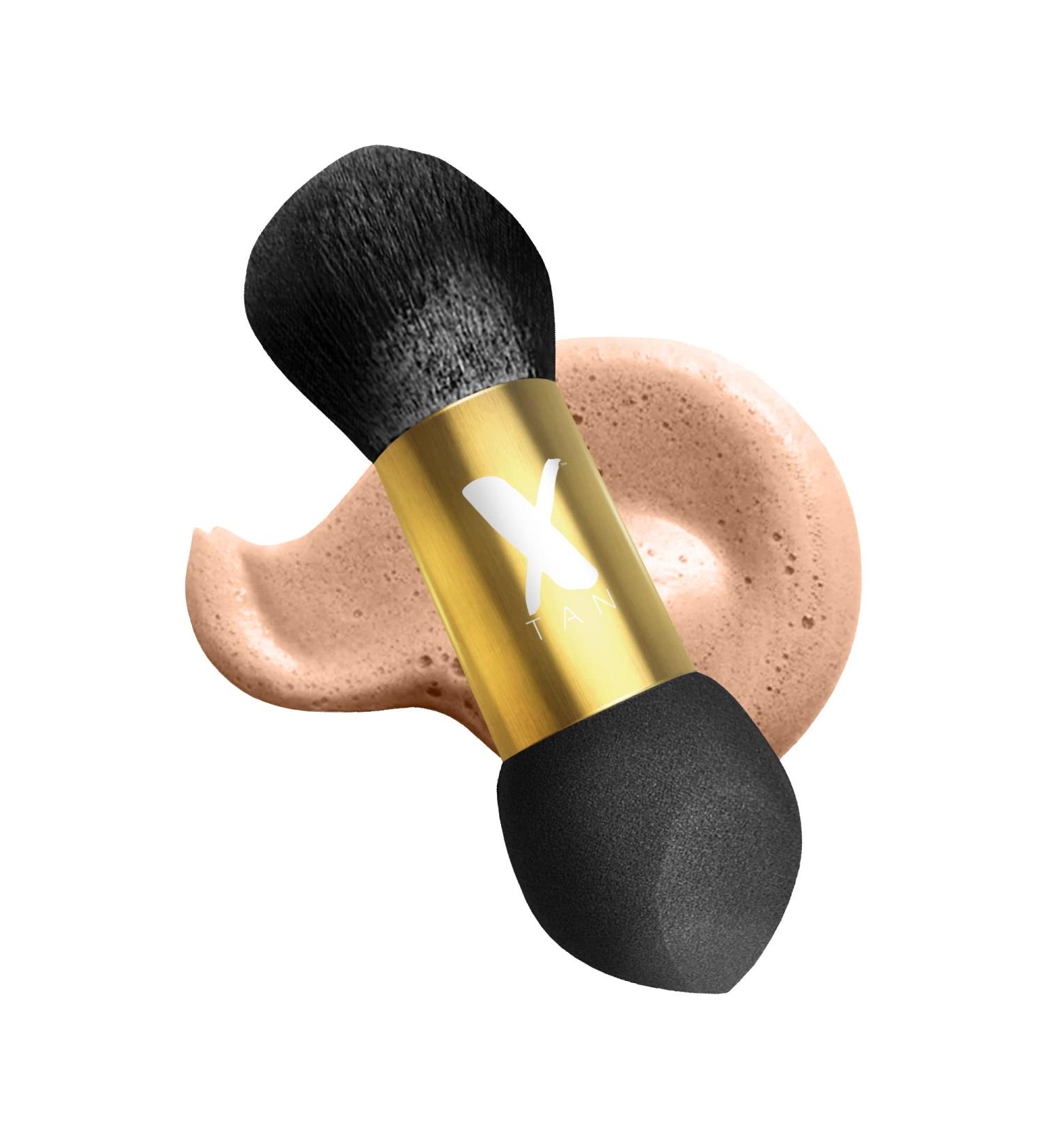 Dual-Ended Self Tanner Blending Brush & Natural Sponge - Streak-Free Tanning | X-Tan Sunless - Buy Online on GoSupps.com