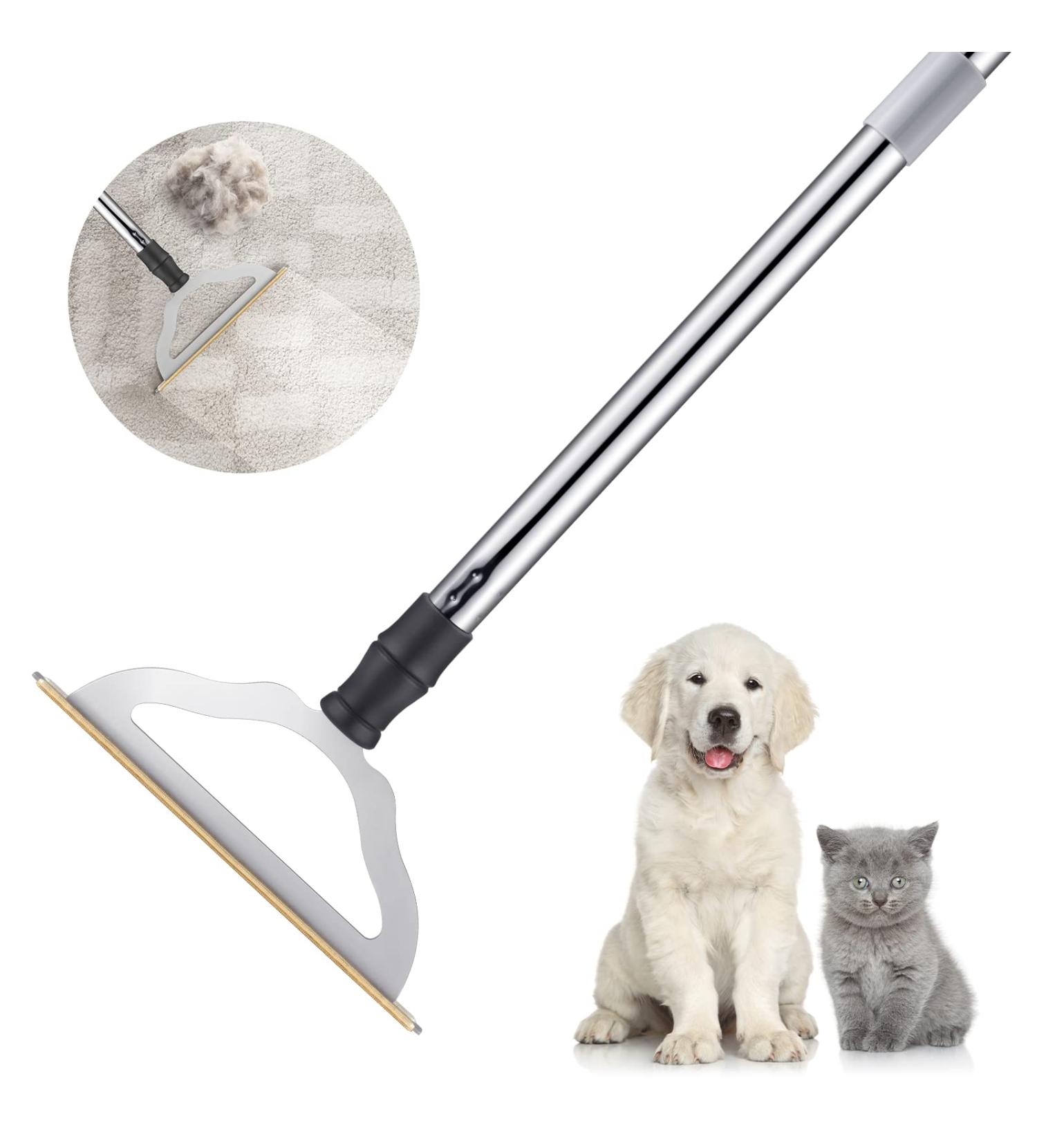 47 Adjustable Long Handle Carpet Rake Pet Hair Remover  Reusable Large Metal Lint Remover Brush for Embedded Fur Removal from Low Pile Rugs Stairs  Carpet Brush Scraper Dog Cat Hair Remover Broom - Buy Online on GoSupps.com