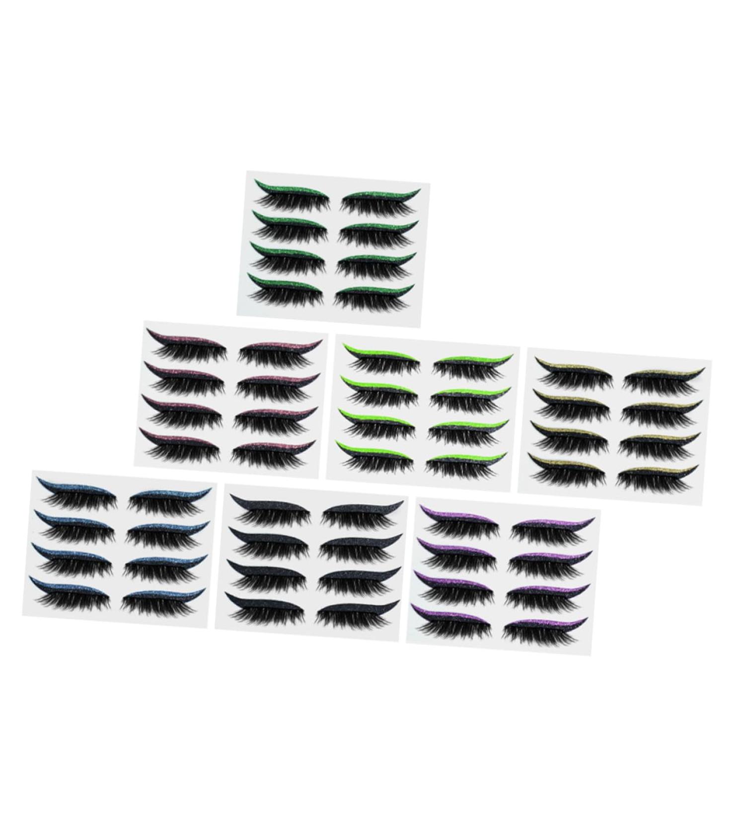 POPETPOP 28 Pairs Glitter Eyeliner Waterproof Tape Fake Eyeliner Stickers Eyeliner Tape Stickers With Wings 1 count (Pack of 1) As Shown 1 - Buy Online on GoSupps.com