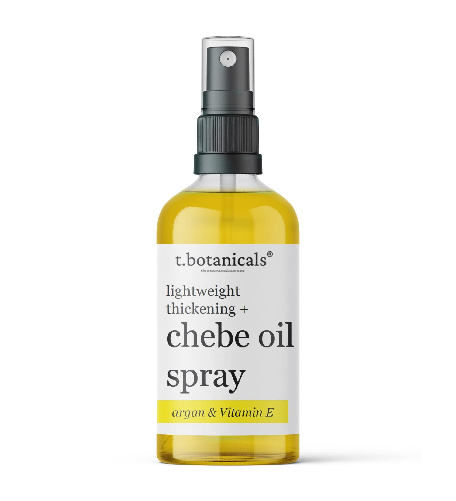 t.botanicals Lightweight Chebe Leave In Oil Spray Daily Use Hair Growth Treatment Argan Deep Treatment Moisturizer for Scalp and Hair Unscented 4 Fl Oz (Pack of 1)