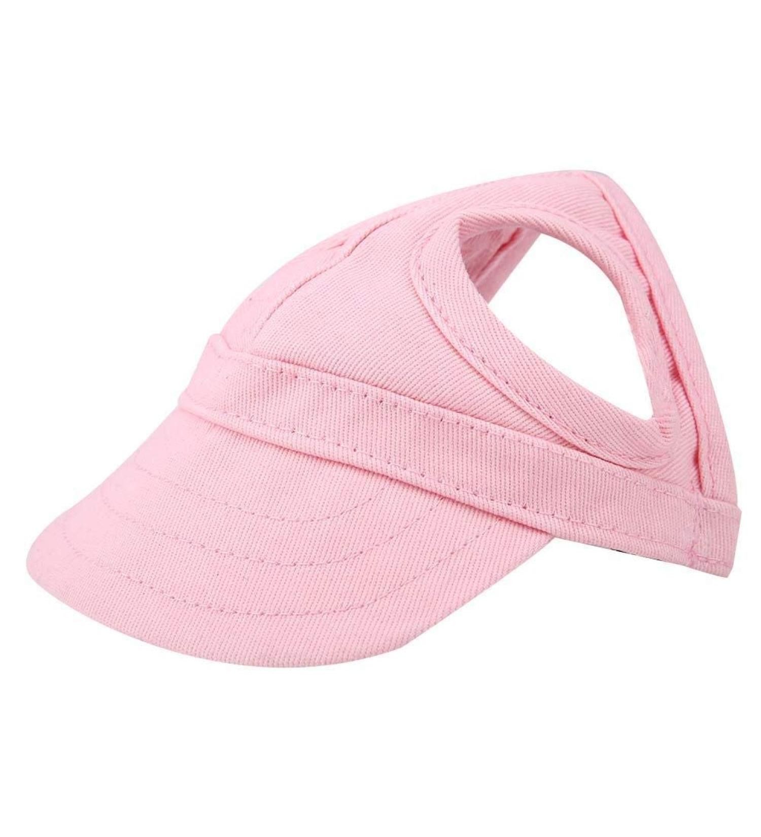 Pet Dog Sun Protection Visor Hat - Adjustable Strap Sport Hat (Pink S) - Buy Online on GoSupps.com