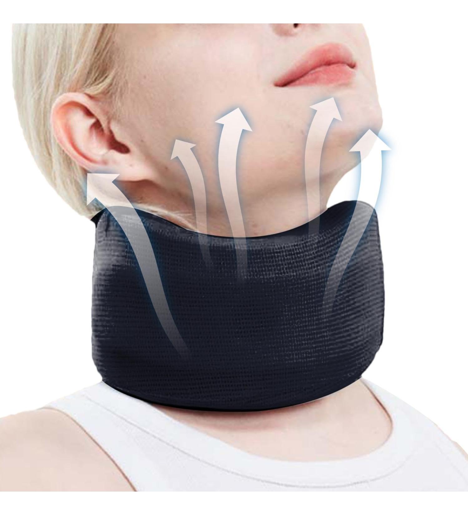 Cervical Neck Brace Adjustable Soft Neck Support Foam Brace | Neck Support Brace for Sleeping Relieves Neck and Spine Pressure Aligns Stabilizes Vertebrae for Women& Men Black L - Buy Online on GoSupps.com