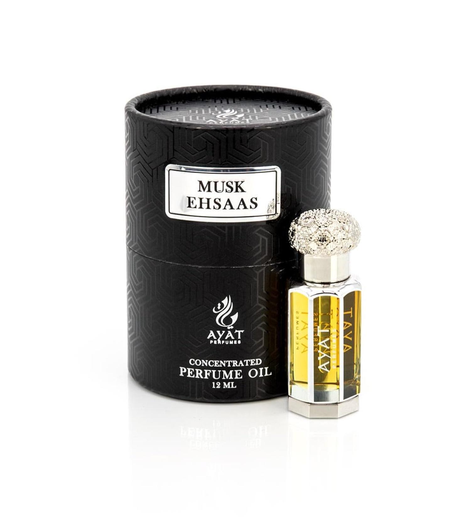 AYAT PERFUMES Perfume Extract 12ml | Pretty Bottle Packaged in an Elegant Box | Alcohol-Free Unisex Attar | Long Lasting Fragrance Oil | Arabian scent Made Designed in Dubai (Musk Ehsaas) - Buy Online on GoSupps.com