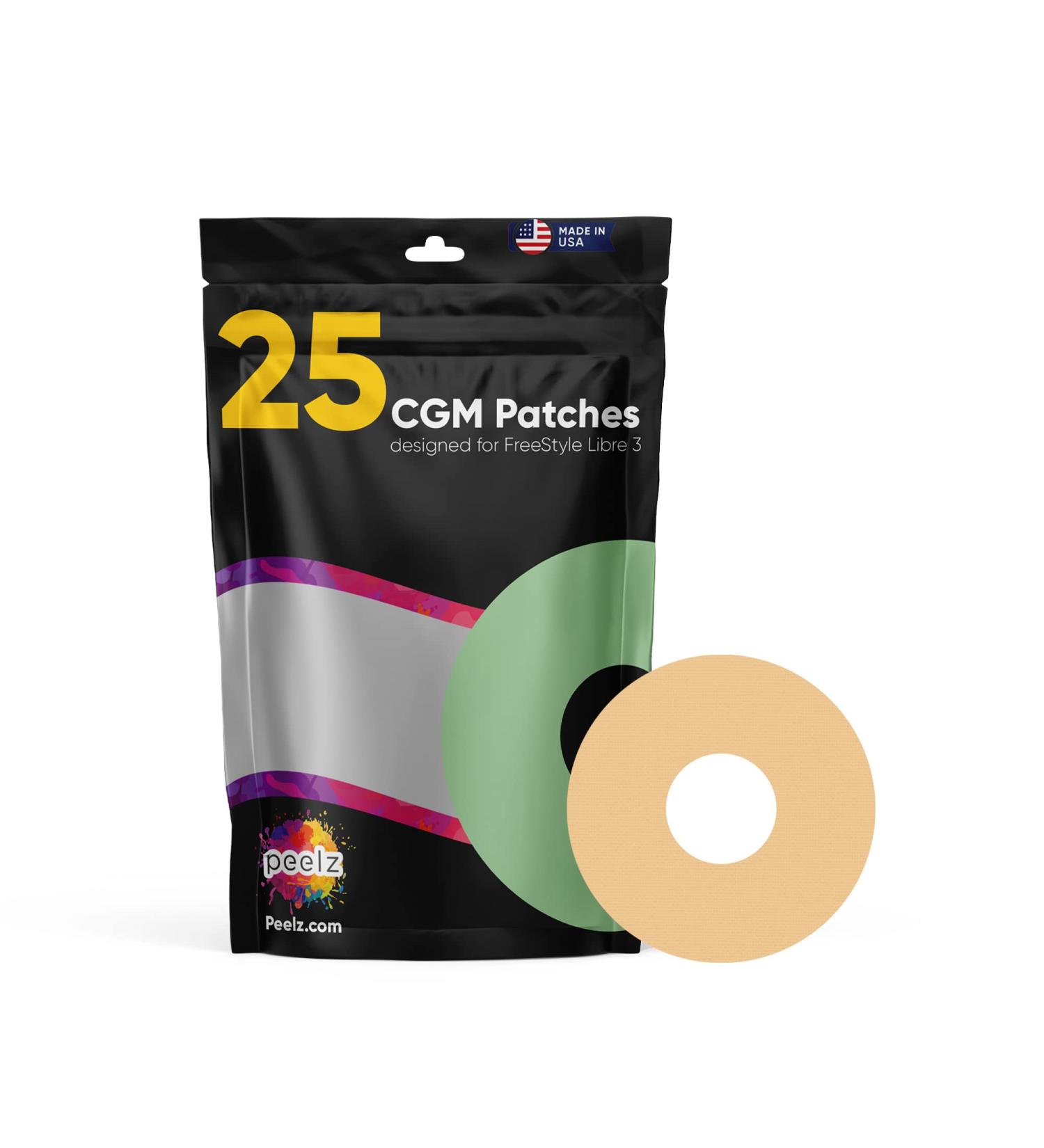 Tape Patches for Glucose Monitor - Compatible with Freestyle Libre 3 Sensor | Beige - International Shipping Available - Buy Online on GoSupps.com