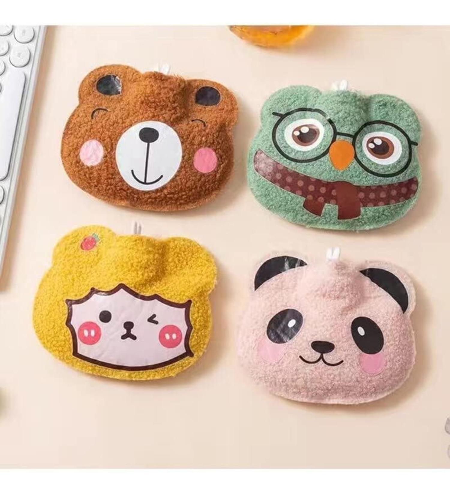 MAIES Hot Water Bottle - Cute Cartoon Design Plush Towel Large Size for Heat & Cold Therapy - International Shipping Available - Buy Online on GoSupps.com