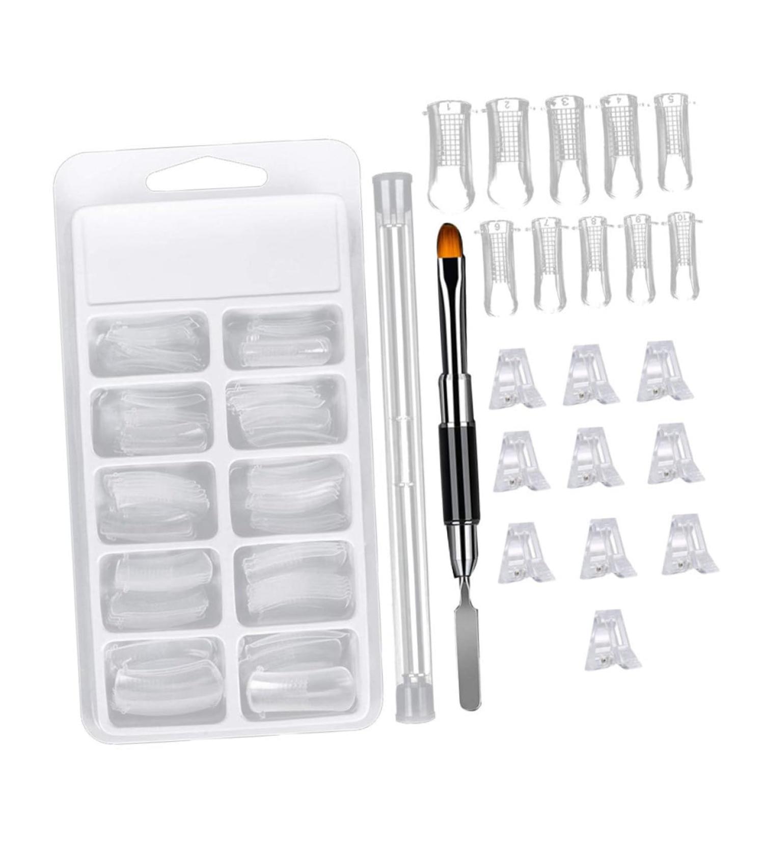 Ipetboom Manicure Kits 1 Set Nail Set Nail Art Nail Tips Clip Nail Clips Tool Plastic Finger Extension Clip Manicure Kit Forms Stainless Steel and Nylon Fiber Manicure Tools White Crystal - Buy Online on GoSupps.com