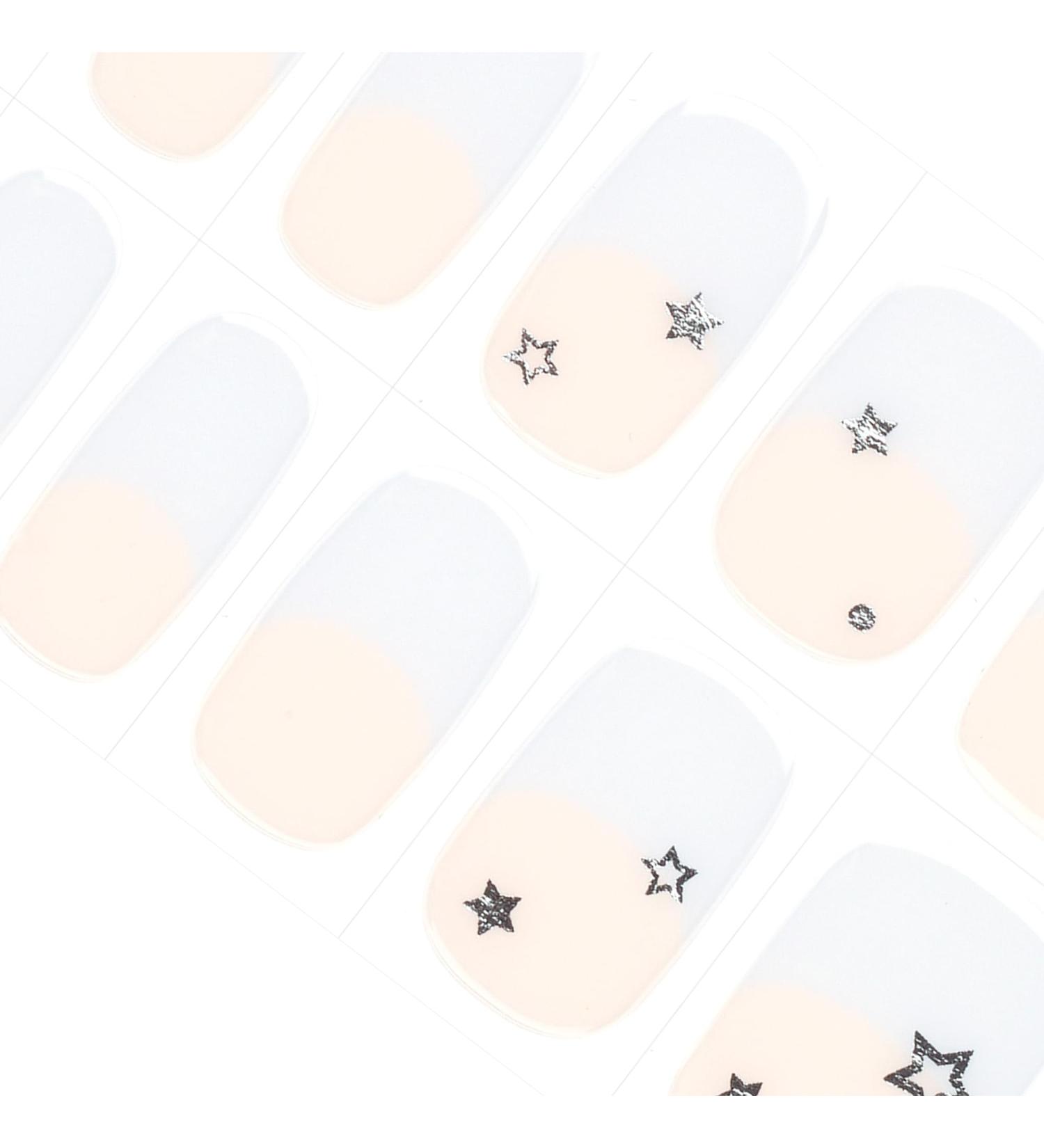 Danni & Toni Stellar Skyline Half Hardened Gel Nail Films | Light Blue Shiny UV Gel Foil & Self-Adhesive Wraps | 28 Stickers for Stunning Nail Designs - Buy Online on GoSupps.com