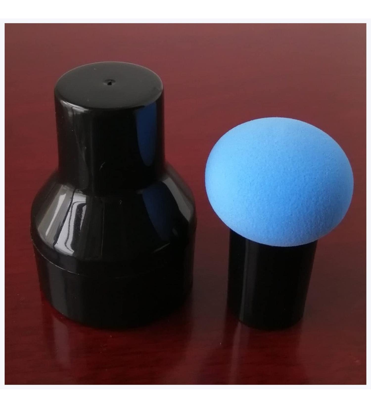 Makeup Sponge Non-latex Makeup Sponge Mushroom Head Powder Liquid Foundation Puff Dry & Wet Multi- function Cosmetic Tool Tamp Storage Box Makeup Sponge Holder(Blue and cap) - Buy Online on GoSupps.com