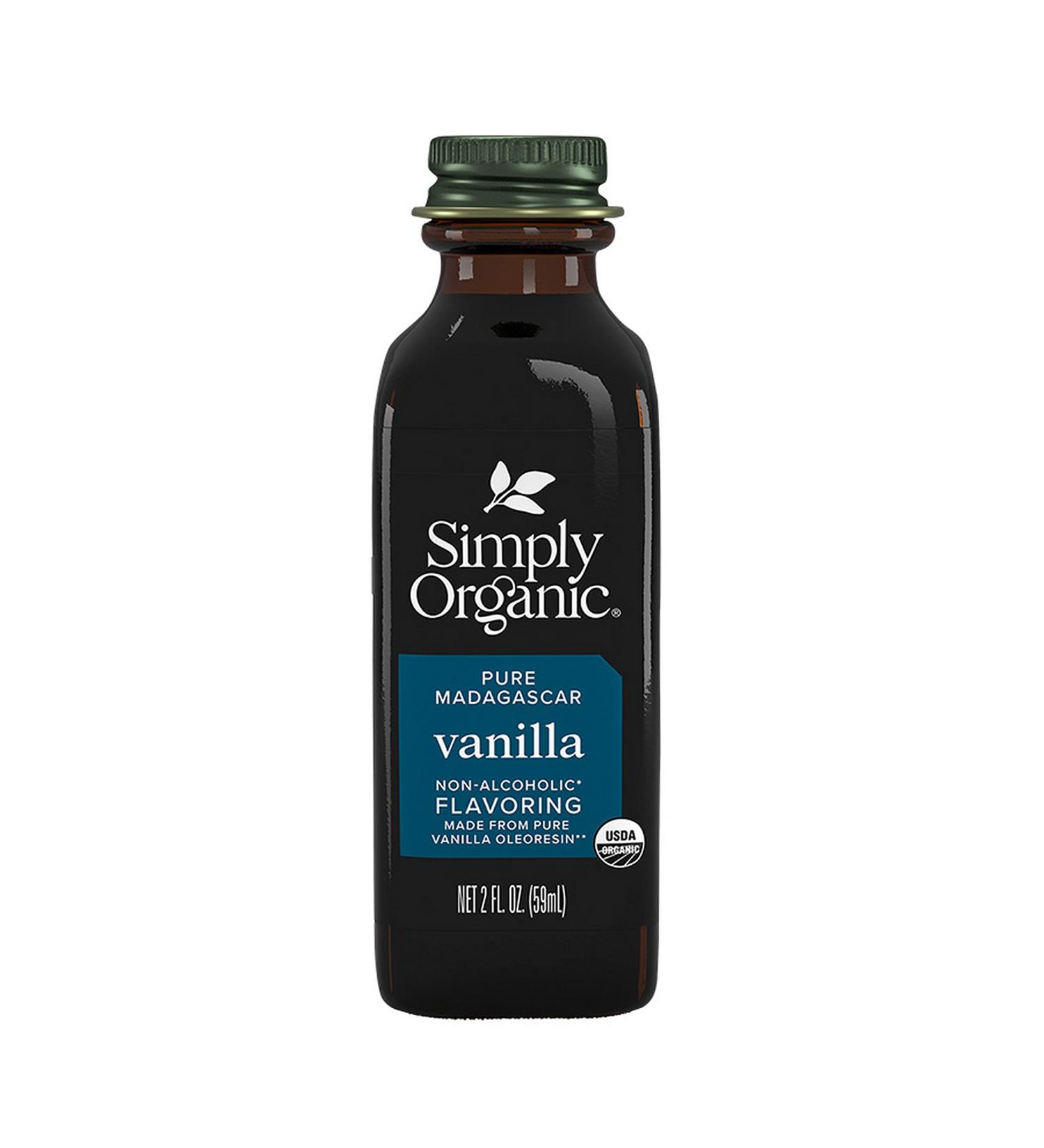 Simply Organic Madagascar Vanilla Non-Alcoholic Flavoring - 2 fl oz (59 ml) | Farm Grown - Buy Online on GoSupps.com