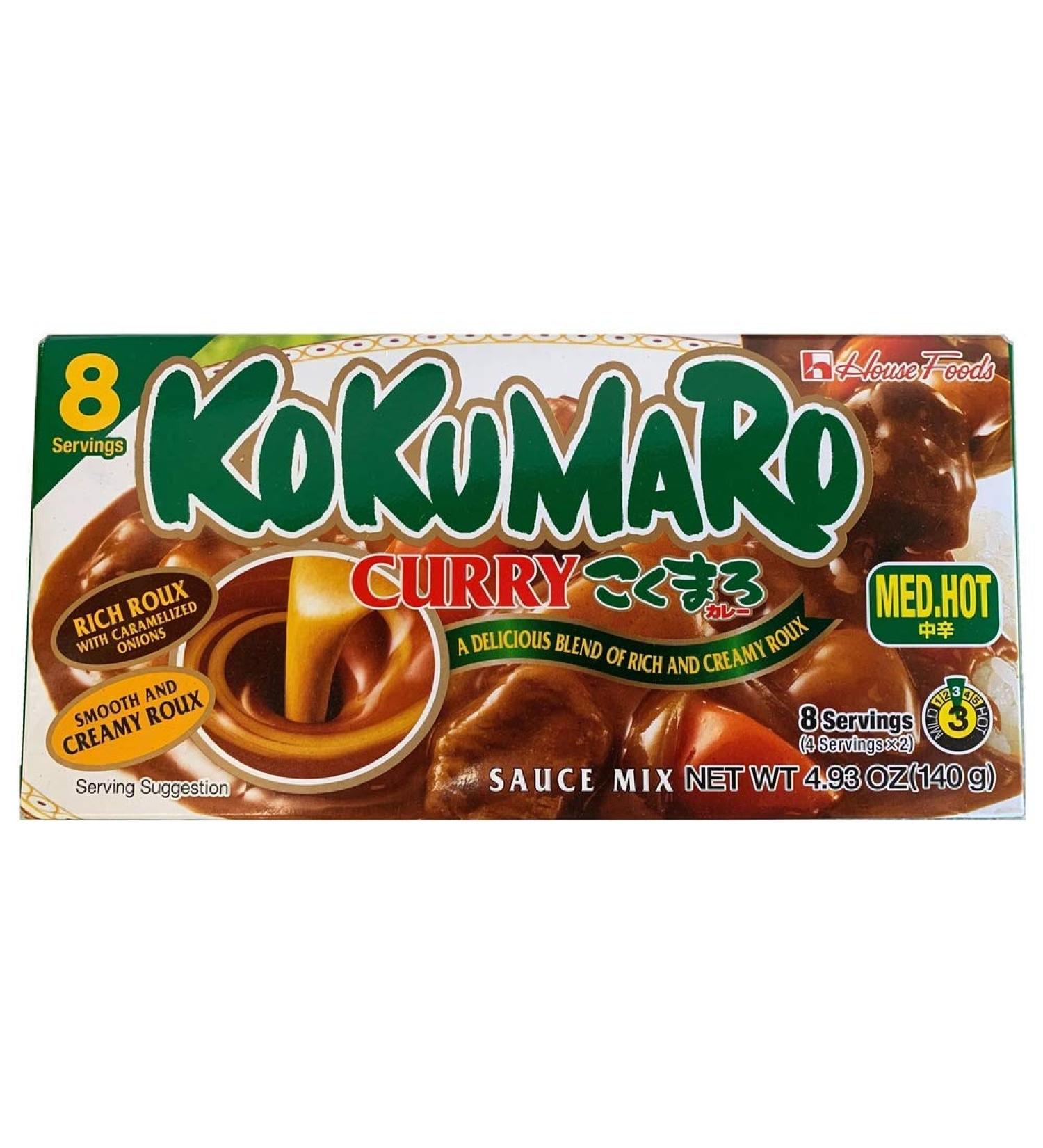 HOUSE Curry Sauce KOKUMARO from Japan import (Medium Hot, 4.94oz) - PACK OF 3