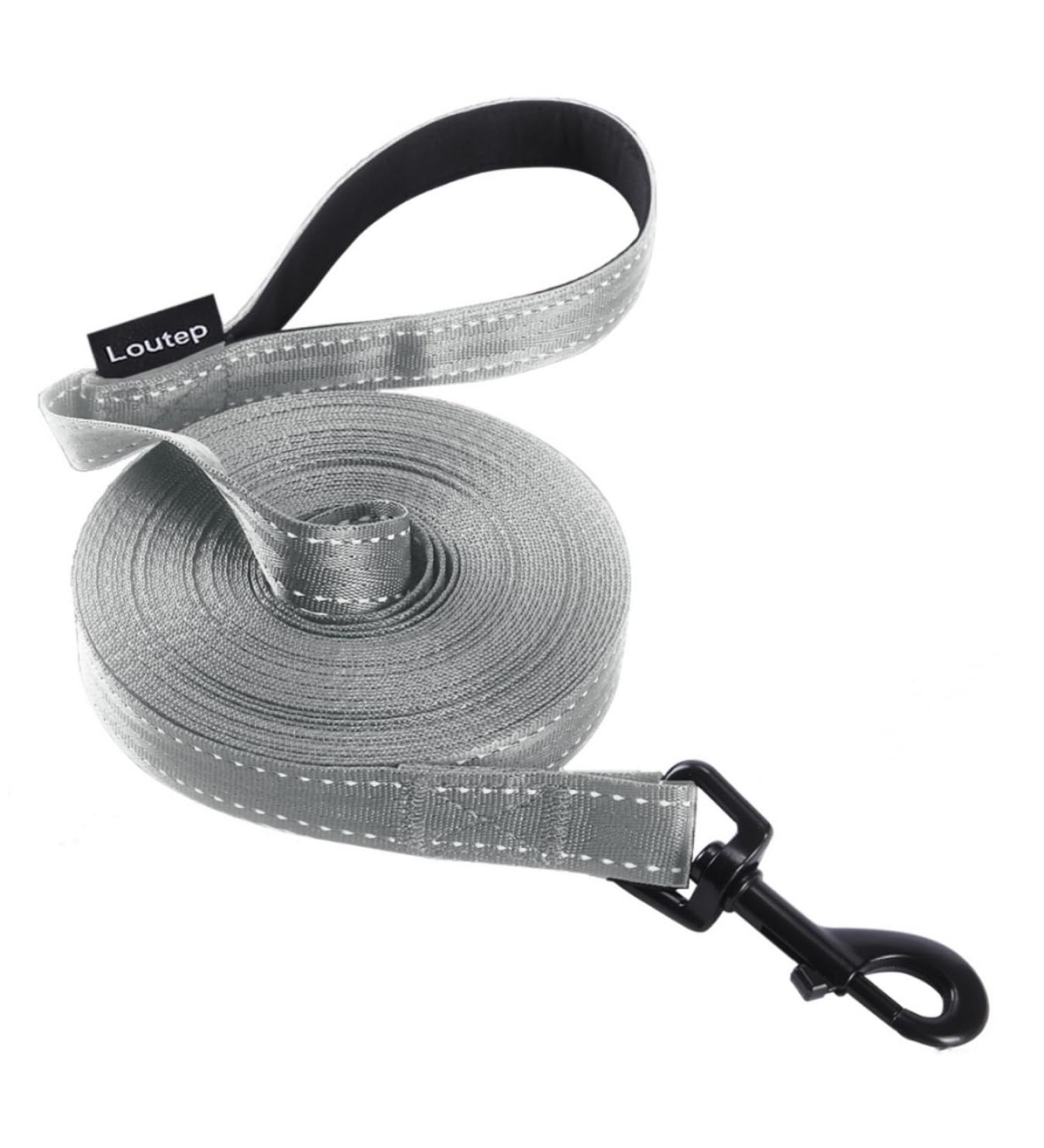 Loutep Reflective Dog Training Leash - 5m Extra Long Nylon Rope with Padded Handle for Small Medium & Large Dogs | International Shipping - Buy Online on GoSupps.com