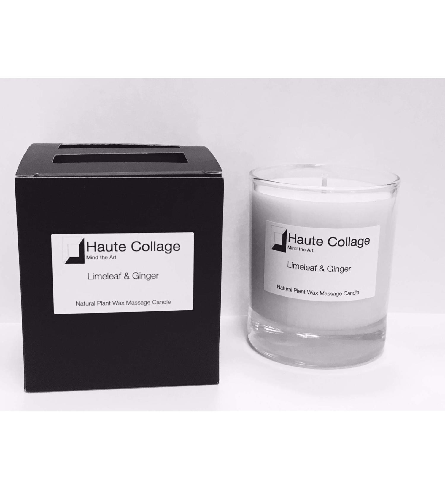 Haute Collage Large 100% Natural Massage Candle 300 ml Aromatherapy Massage Oil in a Glass Jar Elegant Gift - Stargazer & Hibiscus 300 ml - Buy Online on GoSupps.com
