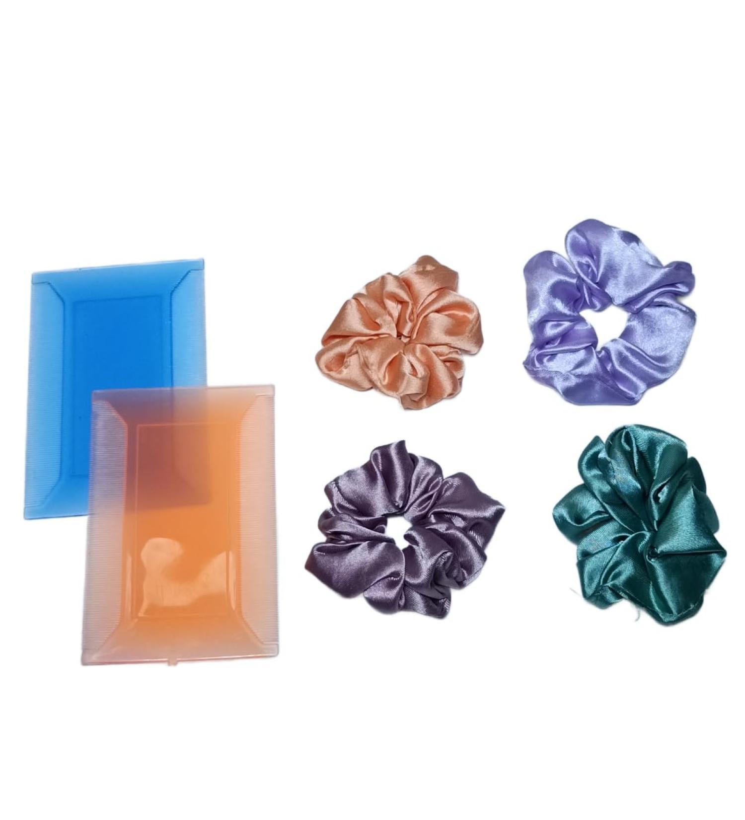 Double Sided Lice Removal Combs & Silk Satin Hair Scrunchies - Effective Lice Comb & Stylish Accessories for All Hair Types - Ideal for Daily Use (Blue Orange - Buy Online on GoSupps.com
