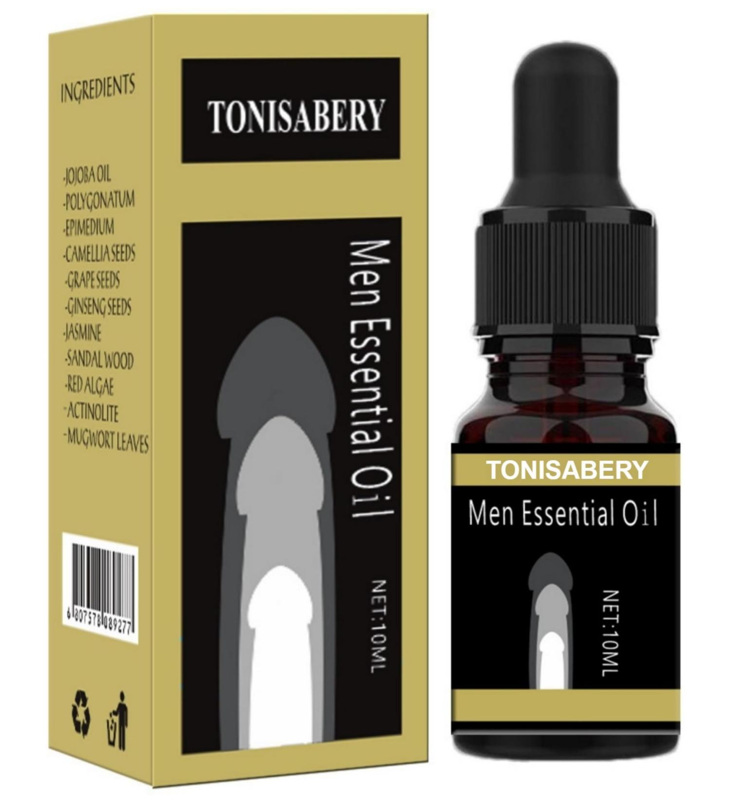 TONISABERY Men Essential Oil Body Oil for Men with Jojoba Oil Ginseng Seeds Sandalwood 10ml
