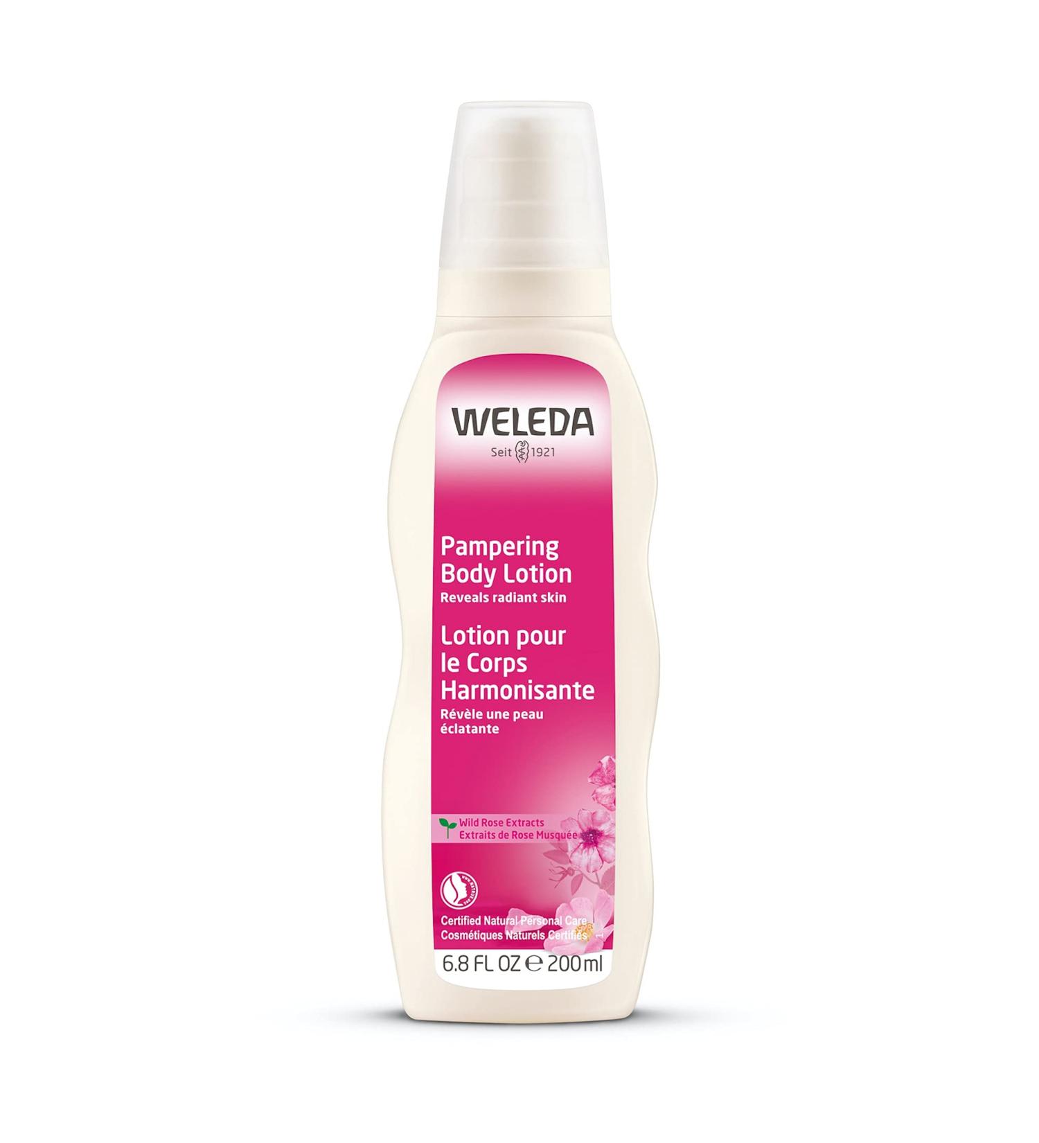 Weleda Wild Rose Body Lotion - 6.8 fl oz (200 ml) | Natural Pampering Moisturizer - Buy Online on GoSupps.com
