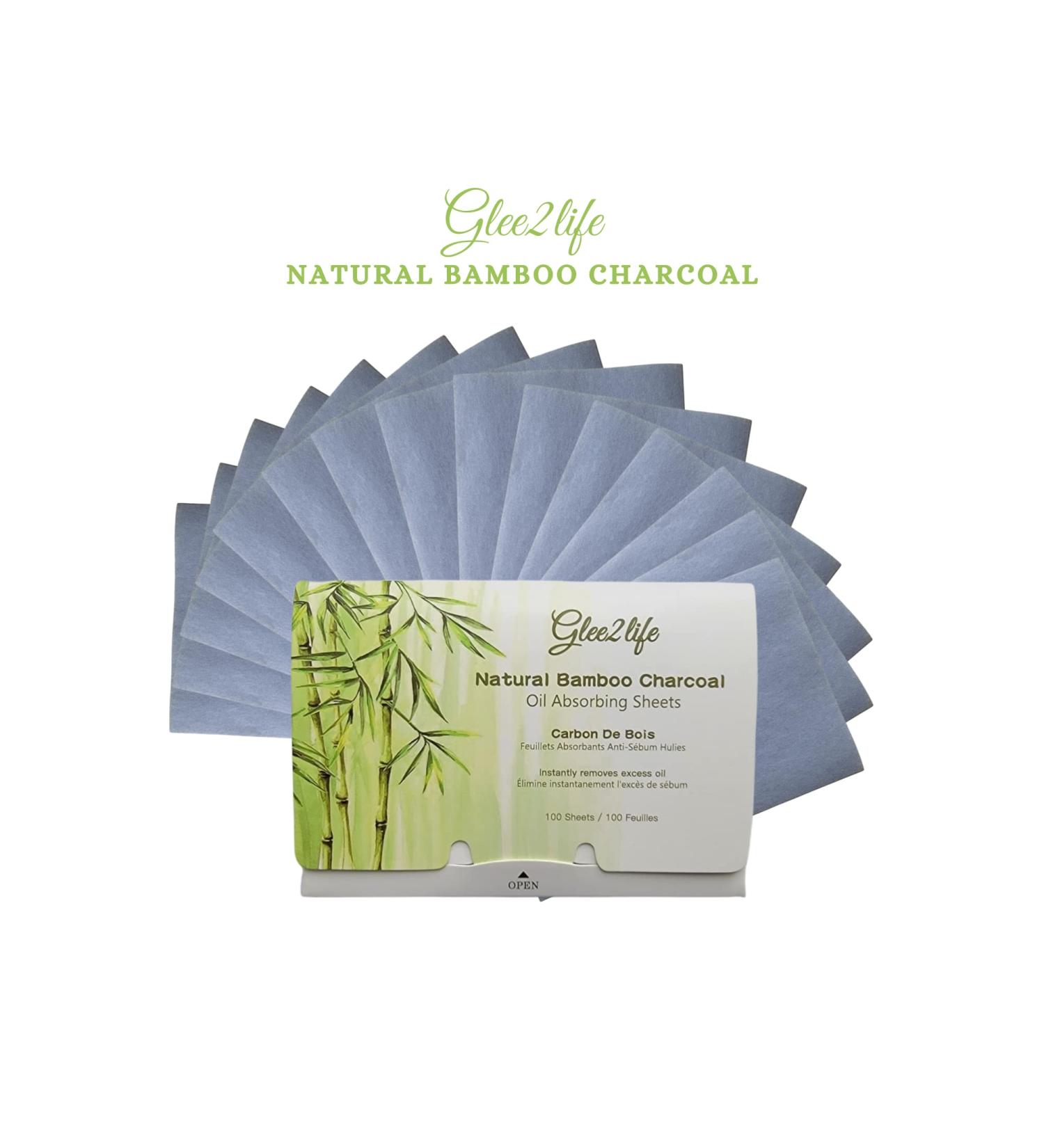Natural Bamboo Charcoal Oil Absorbing Sheets Glee2life (100 Count) 1 count (Pack of 1) - Buy Online on GoSupps.com