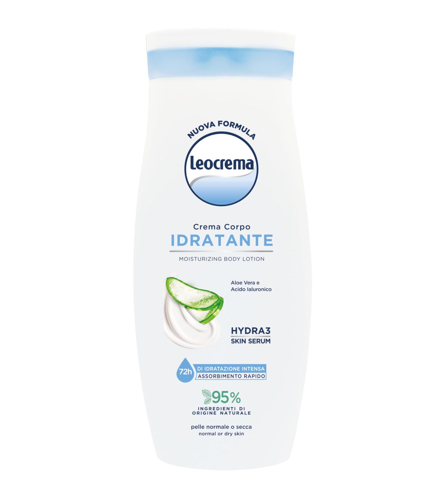 Leocrema Leocrema - Moisturizing body cream with Aloe Vera and hyaluronic acid 72-hour hydration 250 ml