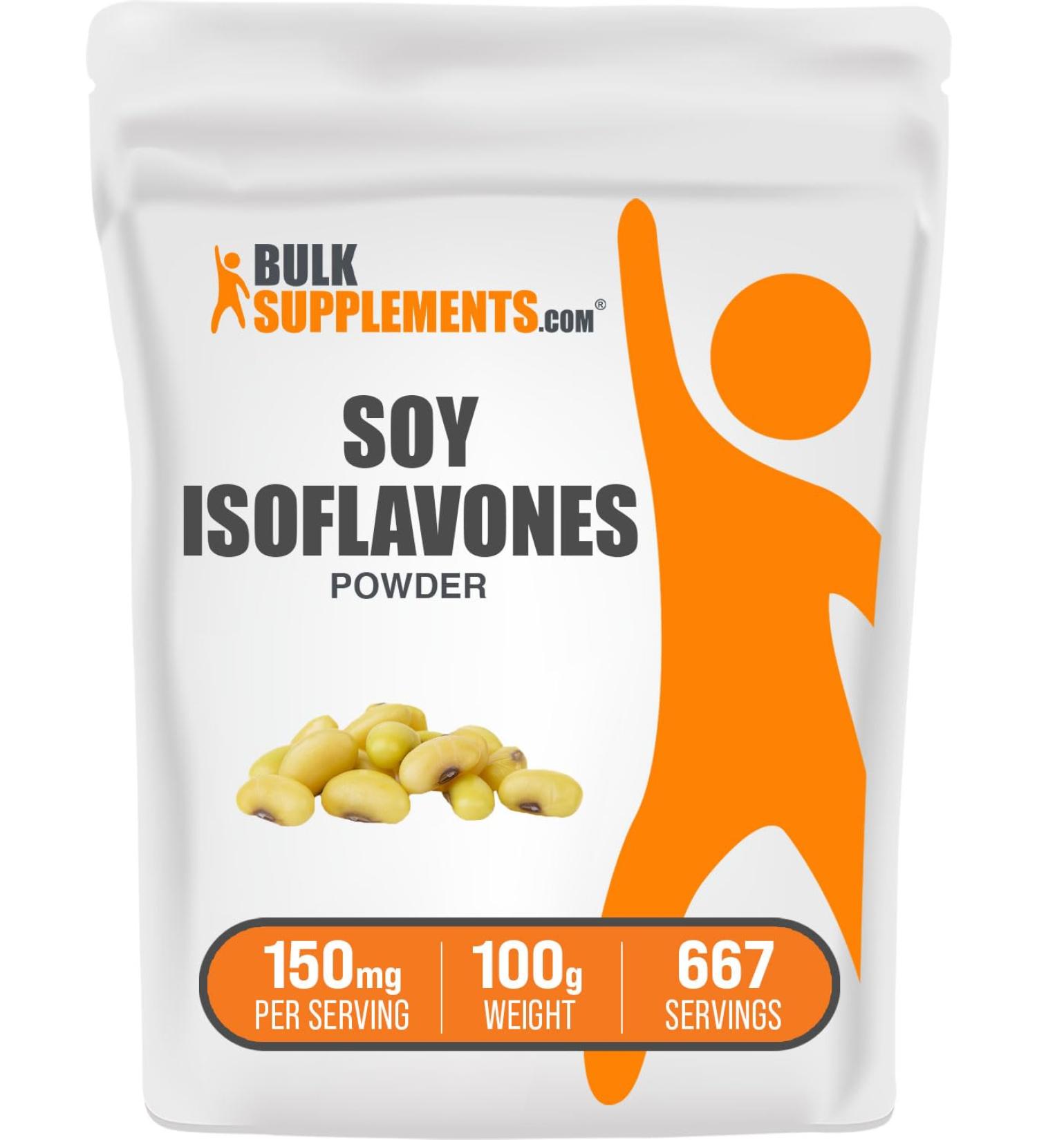 BulkSupplements Soy Isoflavones Powder | 150mg Women s Supplement for Bone Support | Pure Gluten Free - 100g (3.5 oz - Buy Online on GoSupps.com