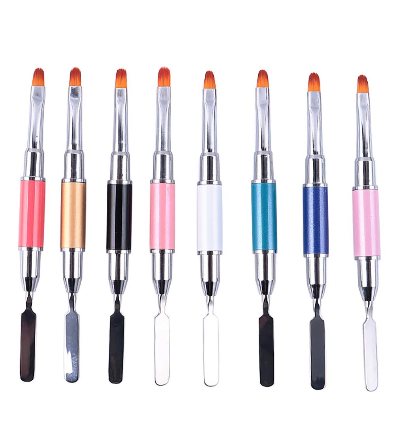 ISTOVO 8Pcs Nail Art Gel Pen Dual-Use Painted Phototherapy Pen Gel Pen Double-Headed Nail Pen Embossing Stick Nail Brush - Buy Online on GoSupps.com
