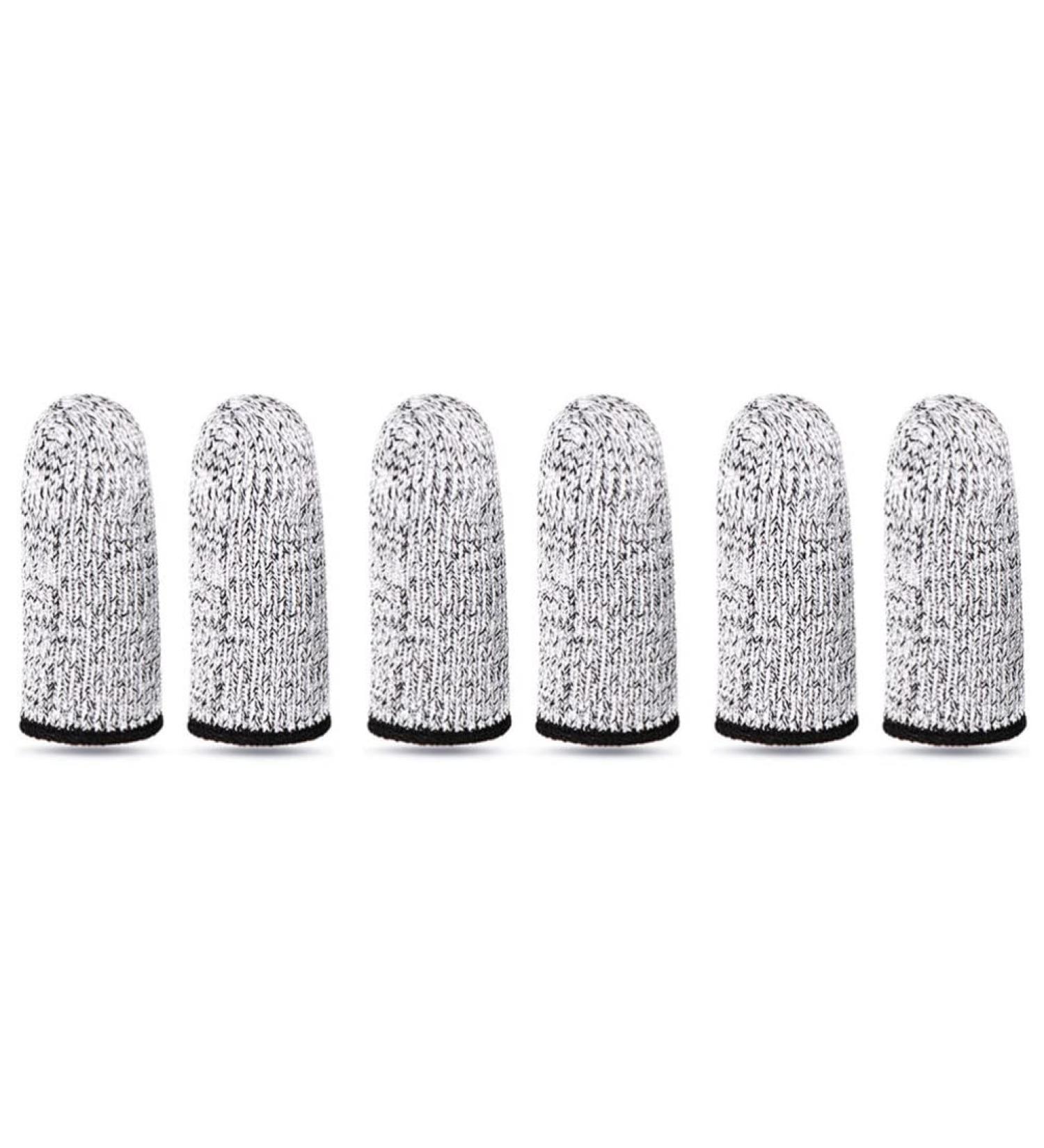 FOMIYES Anti-Cut Finger Cots - Reusable Finger Sleeves for Guitar Players | High Strength Polyethylene Fingertip Protectors | 3 Pairs Grey - Buy Online on GoSupps.com