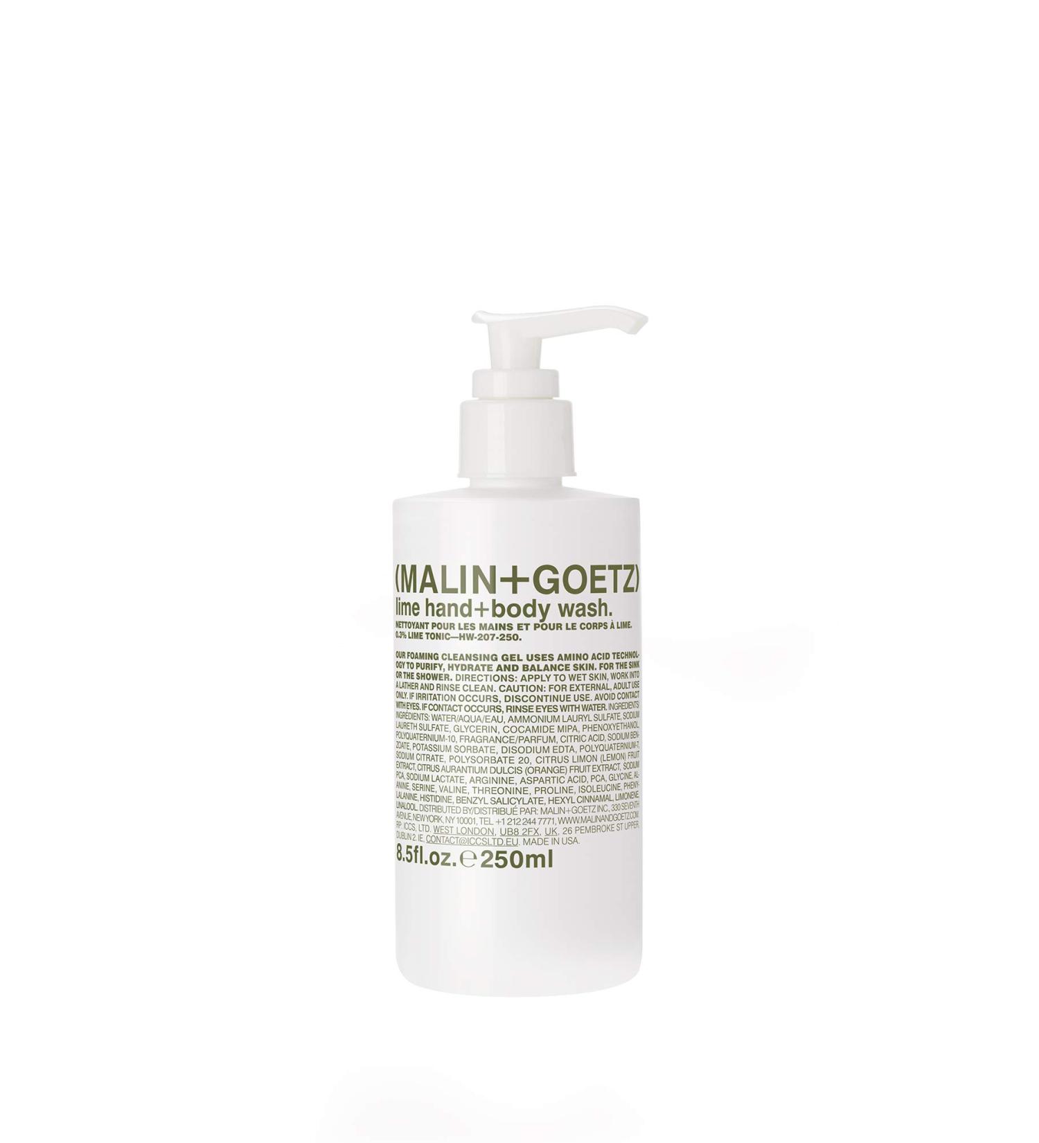 Malin + Goetz Lime Hand + Body Wash - Natural Cleansing for Women and Men, Hydrating & Purifying, Cruelty-Free & Vegan - 8.5 Fl oz - Buy Online on GoSupps.com