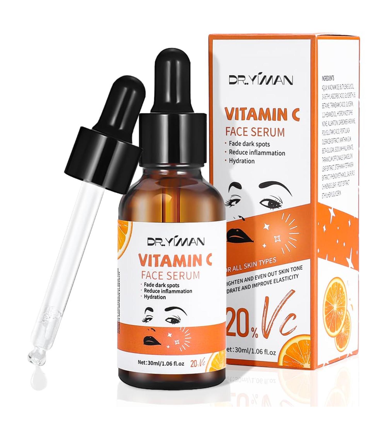 Buy Vitamin C Serum for Face - Brightening Anti-Aging Acne & Dark Spot Treatment | 30ml Moisture Facial Serum - Buy Online on GoSupps.com