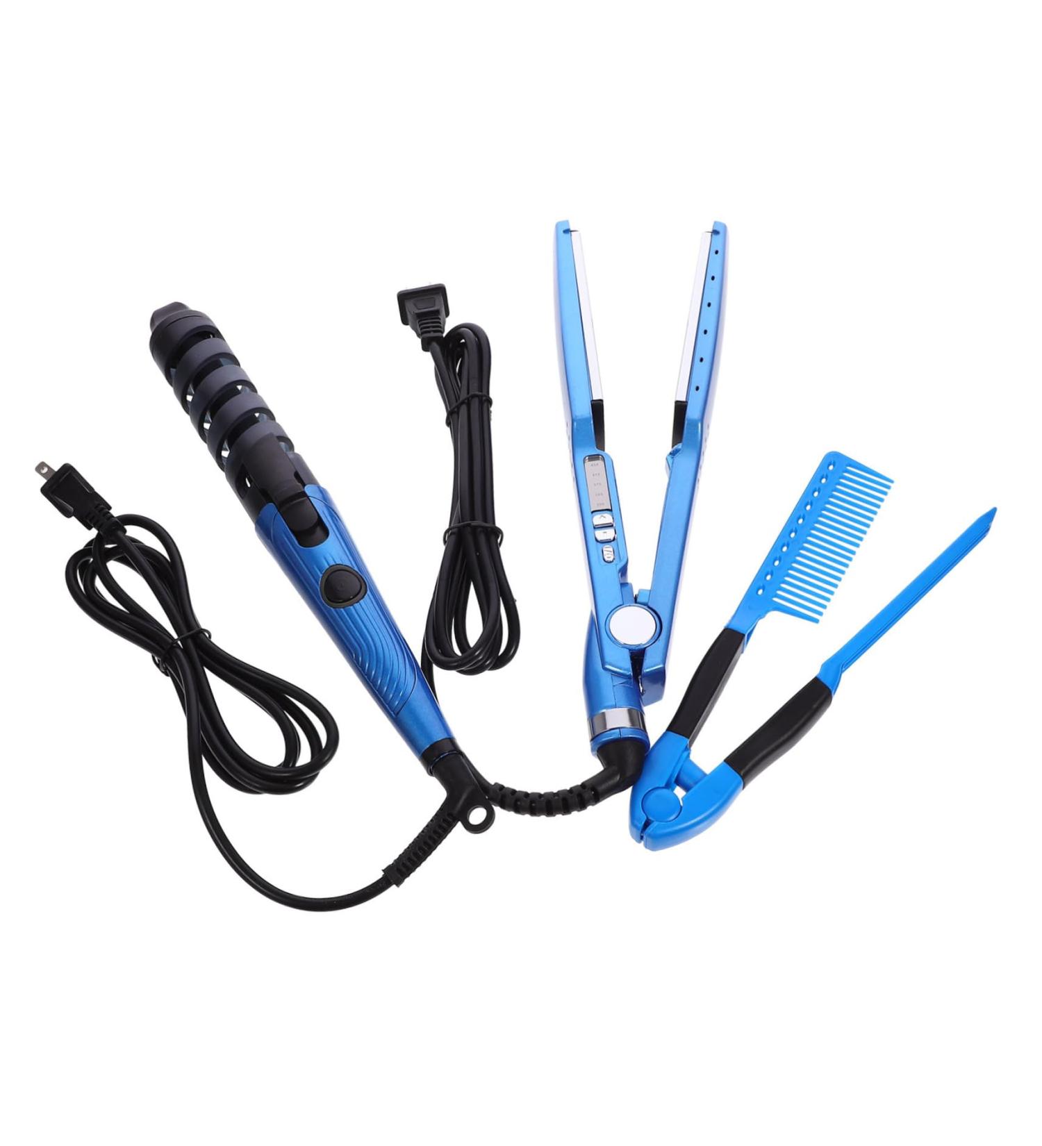 VINTORKY 1 Set Curling Iron Set Hair Curler Comb Curling Wand Hair Rollers Hair Straightener Rubber - Buy Online on GoSupps.com