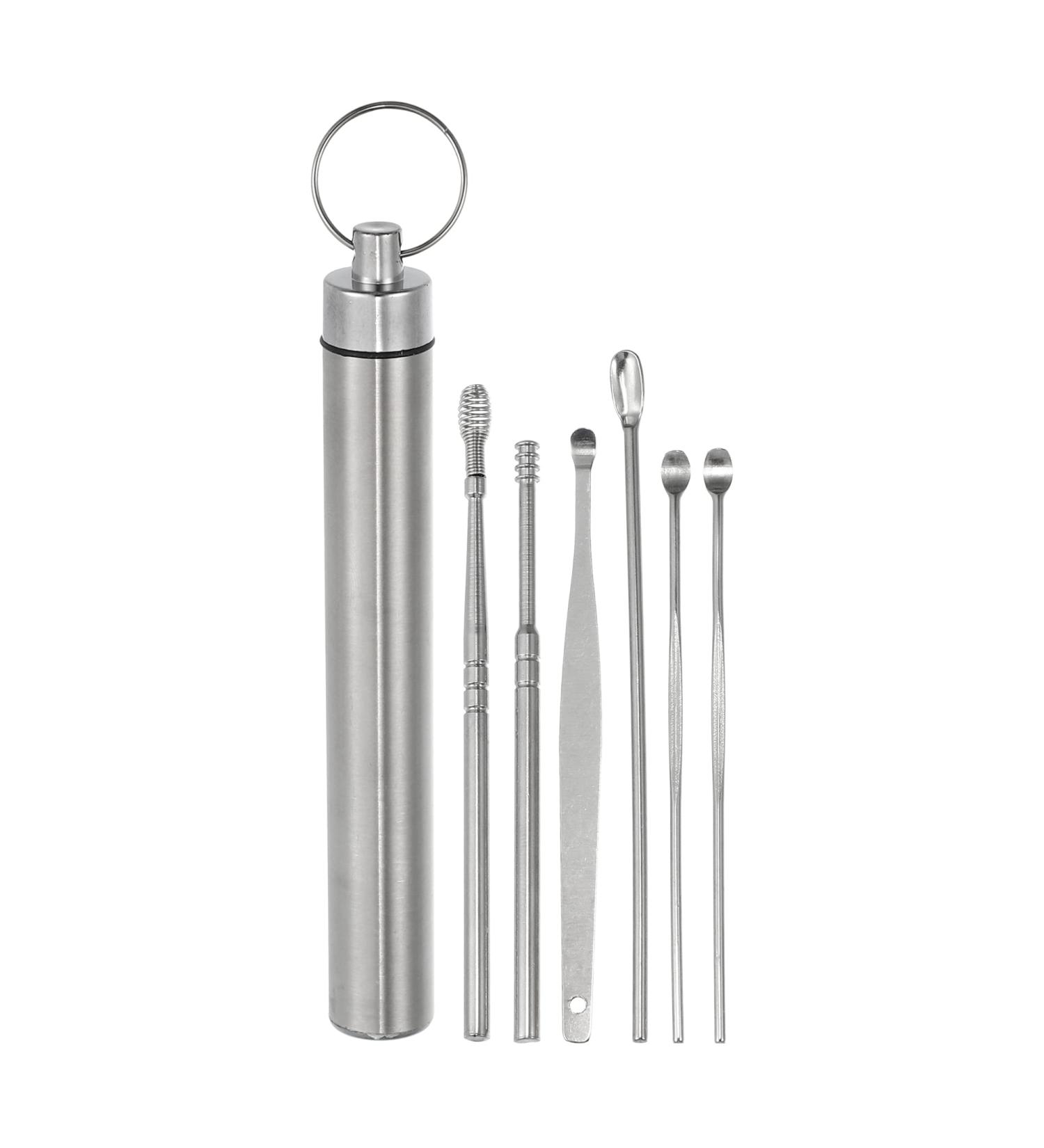 VOCOSTE 6Pcs Stainless Steel Ear Cleansing Tool Set with Titanium Case - Buy Online on GoSupps.com