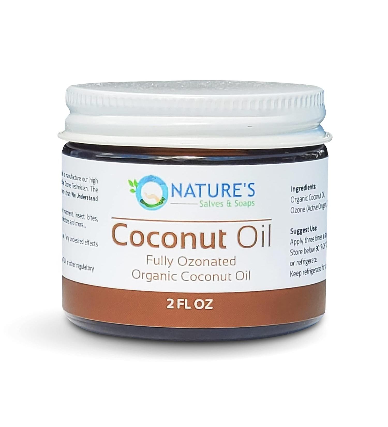 Nature's Salves and Soaps Fully Ozonated 100% Organic Unrefined Organic Coconut Oil. Holistic Homeopathic Natural Dental Skin Hair (2 Fl. Oz.) 2 Fl Oz (Pack of 1) - Buy Online on GoSupps.com