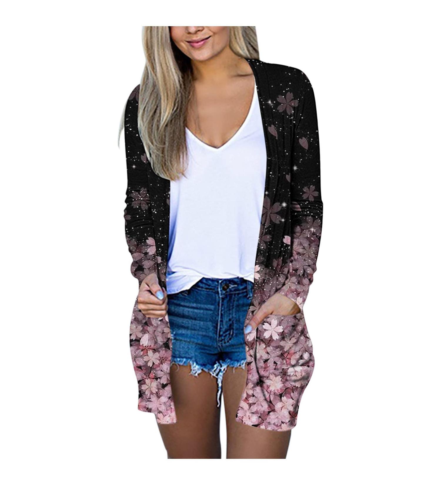 Long Shirt Outerwear Top Thin Warm Knitted Coat Women's Blouse V-Neck Shirt Tunic Long Women's Tunic Women's Shirt Casual Checked Shirt Women's Winter Chunky Knit Jacket E-pink. 3XL - Buy Online on GoSupps.com