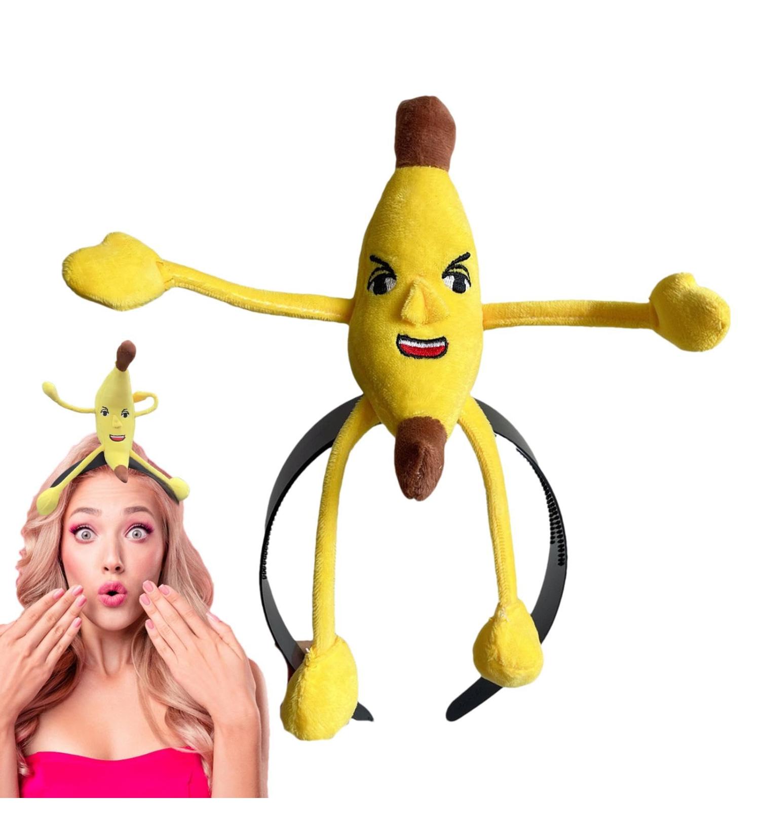 Banana Headband | Yellow Banana Food Headband - Photo Props for Cosplay Gathering Costume Accessory for Adults Dress Up Hat Stylish Hair Accessories - Buy Online on GoSupps.com