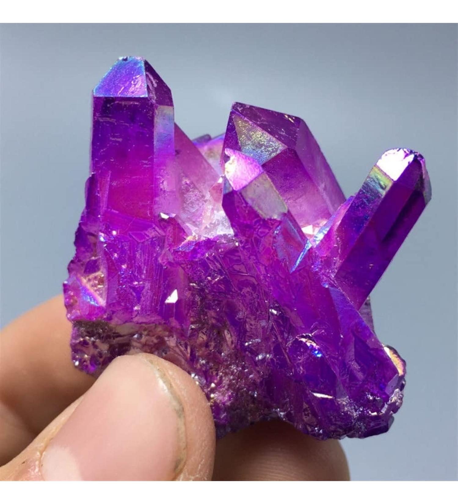 Natural Crystal Rough 2pcs Rainbow Titanium Bismuth Silicon Cluster Aura QuartzStones - Buy Online on GoSupps.com